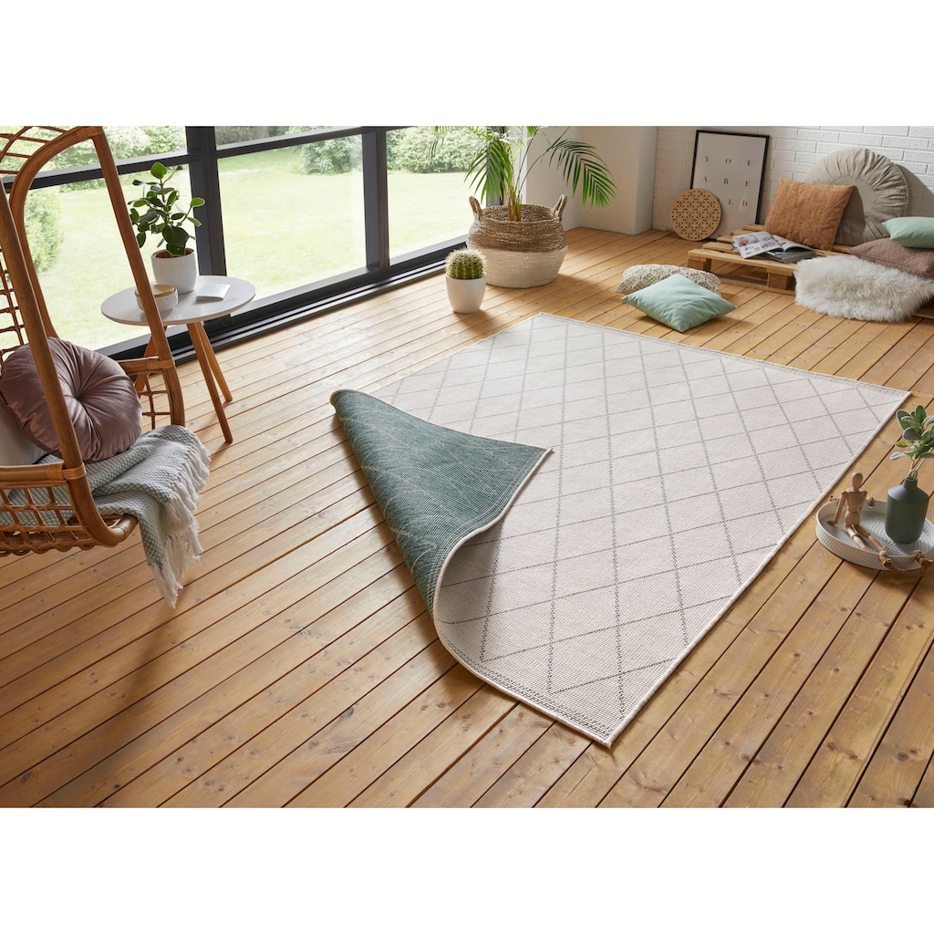 freundin Home Collection Teppich »Daisy«, rechteckig, In-& Outdoor, Teppich, Wetterfest, Balkon, Garten, Wohnzimmer, Modern