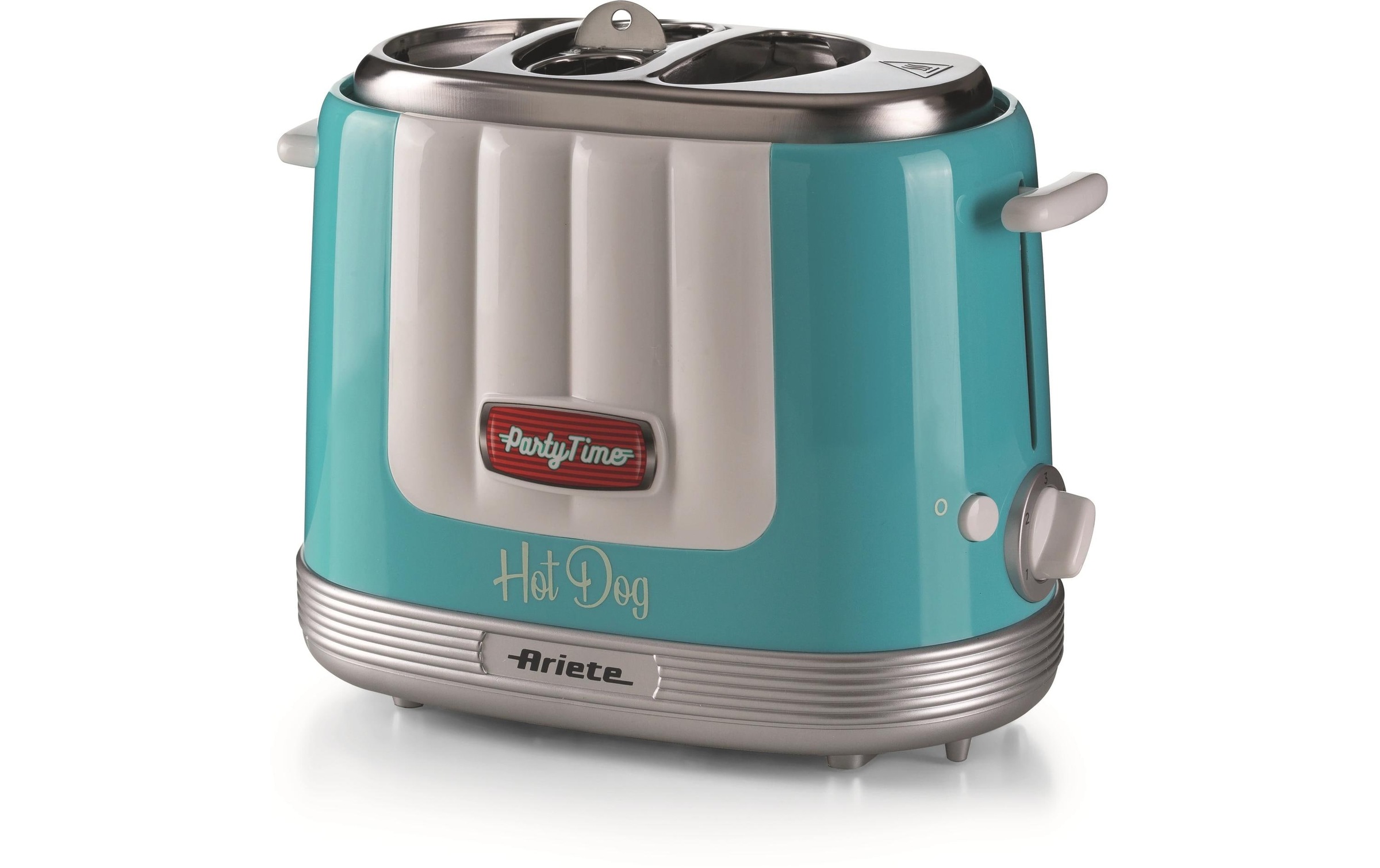 Ariete Rot 206 Hot Dog Maker Party Time, Hot Dog Maker, 650 W, 5 Garstufen, 4 Garräume, Automatischer Auswurf, Hellblau, - Image 6