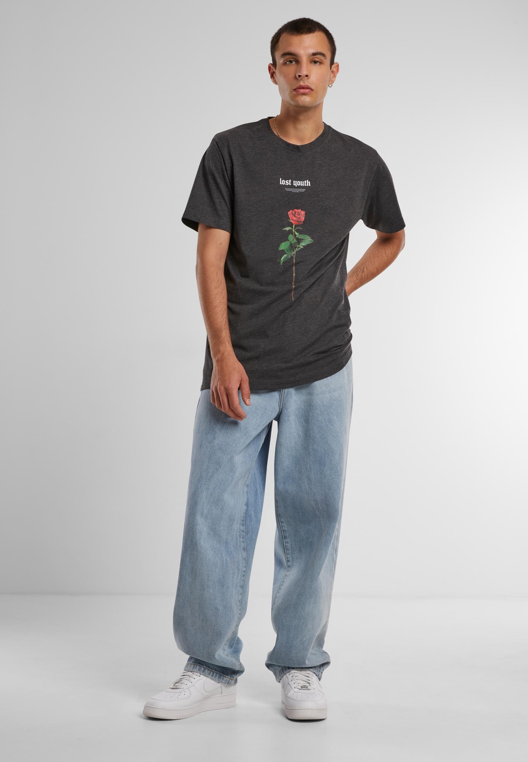 MisterTee Kurzarmshirt »MisterTee Herren Lost Youth Rose Tee«, (1 tlg.)