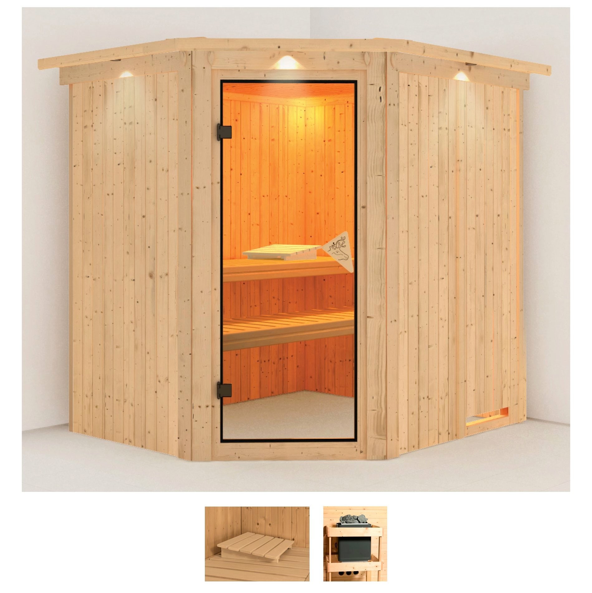 Karibu Sauna "Laila" Set, ohne Ofen