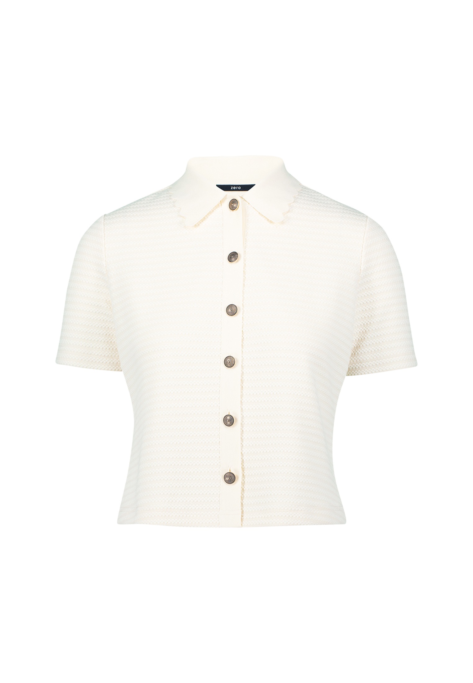 Zero Kurzarmshirt "Damen mit Knopfleiste" 1 Stk. Knopfleiste günstig online kaufen