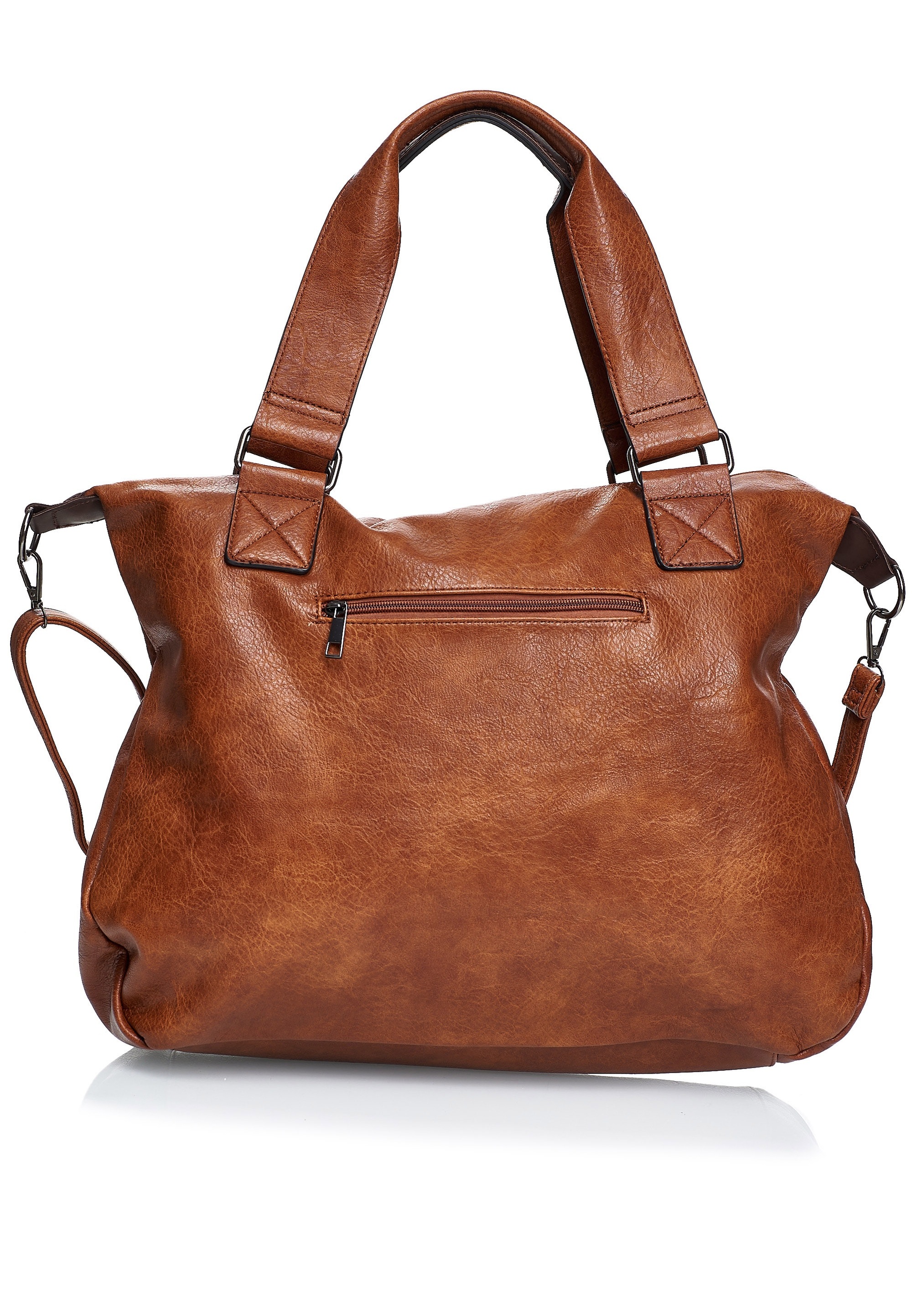 Thumbnail - Harpa Henkeltasche "ASTER" mit dekorativen Reißverschlussfächern auf der Vorderseite