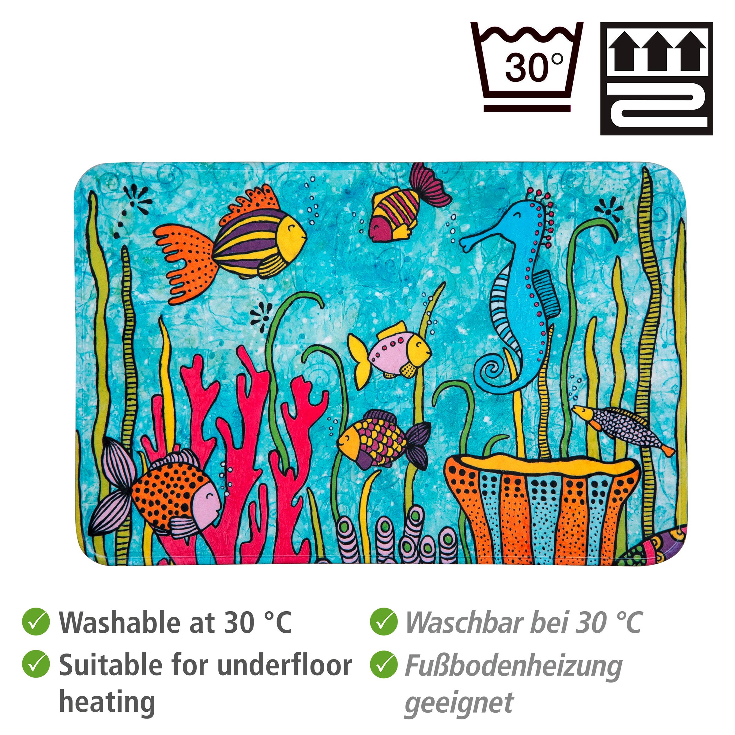 WENKO Badematte »Rollin'Art Ocean Life«, BxL: 45 x 70 cm