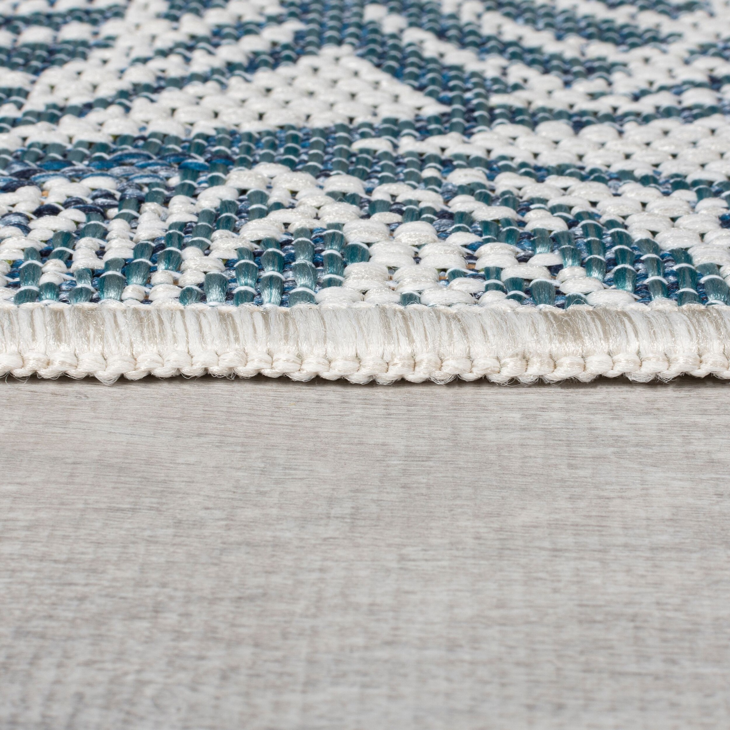 Flair Rugs Bella Leaf Rug Blue 80x230 2