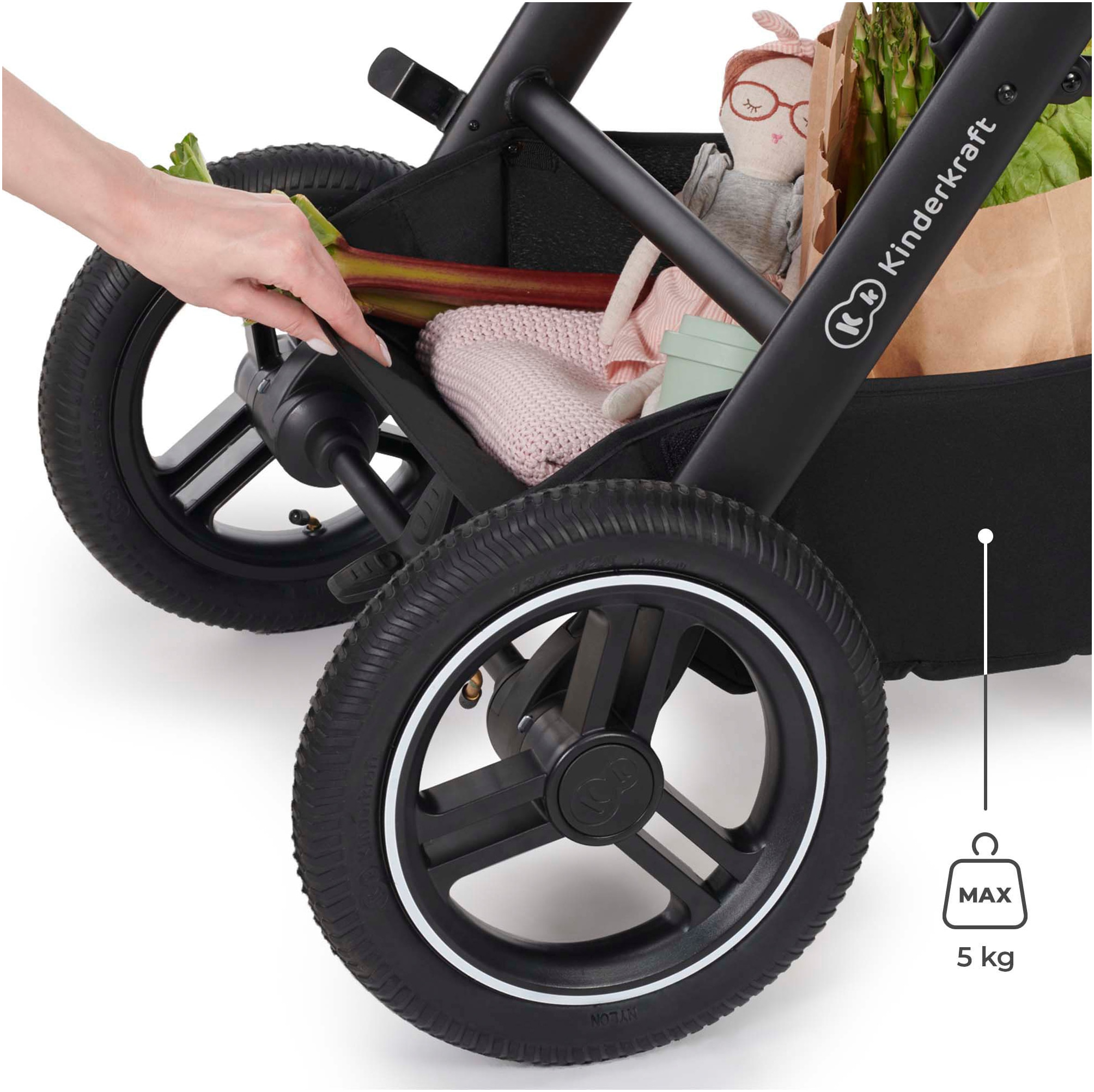 Kinderkraft Kombi-Kinderwagen »B-TOUR PRO 3in1« 22 kg inkl. Babyschale, Adaptern, Wickeltasche