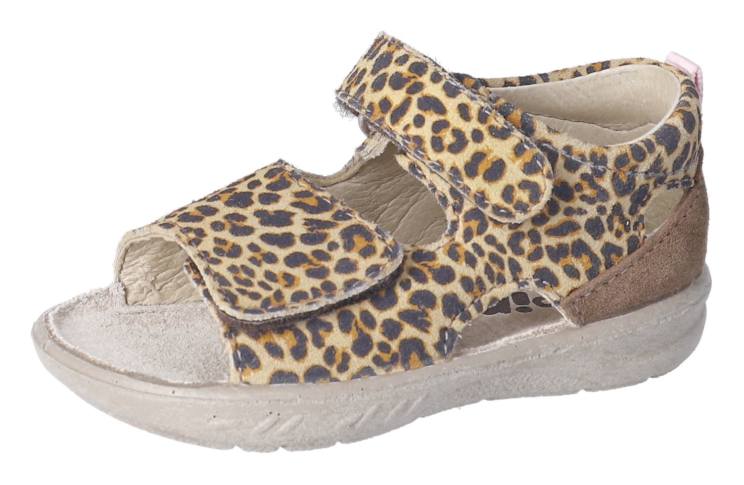 PEPINO by RICOSTA Lauflernschuh »Banu WMS: mittel«, Sandalette mit Klett und Animal Print, Größenschablone zum Download