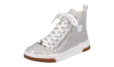 Sneaker, High Top-Sneaker, Freizeitschuh, Schnürschuh im Metallic-Look