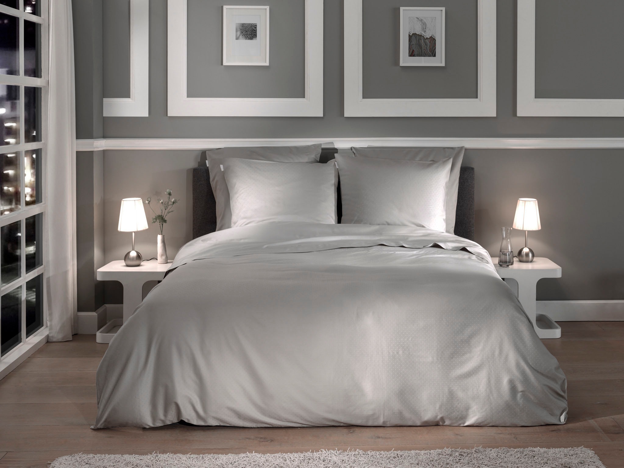 Heckett & Lane Bettwäsche "Punto" 2 Stk. gepunktet, 100% Baumwolle ab 135x2 günstig online kaufen