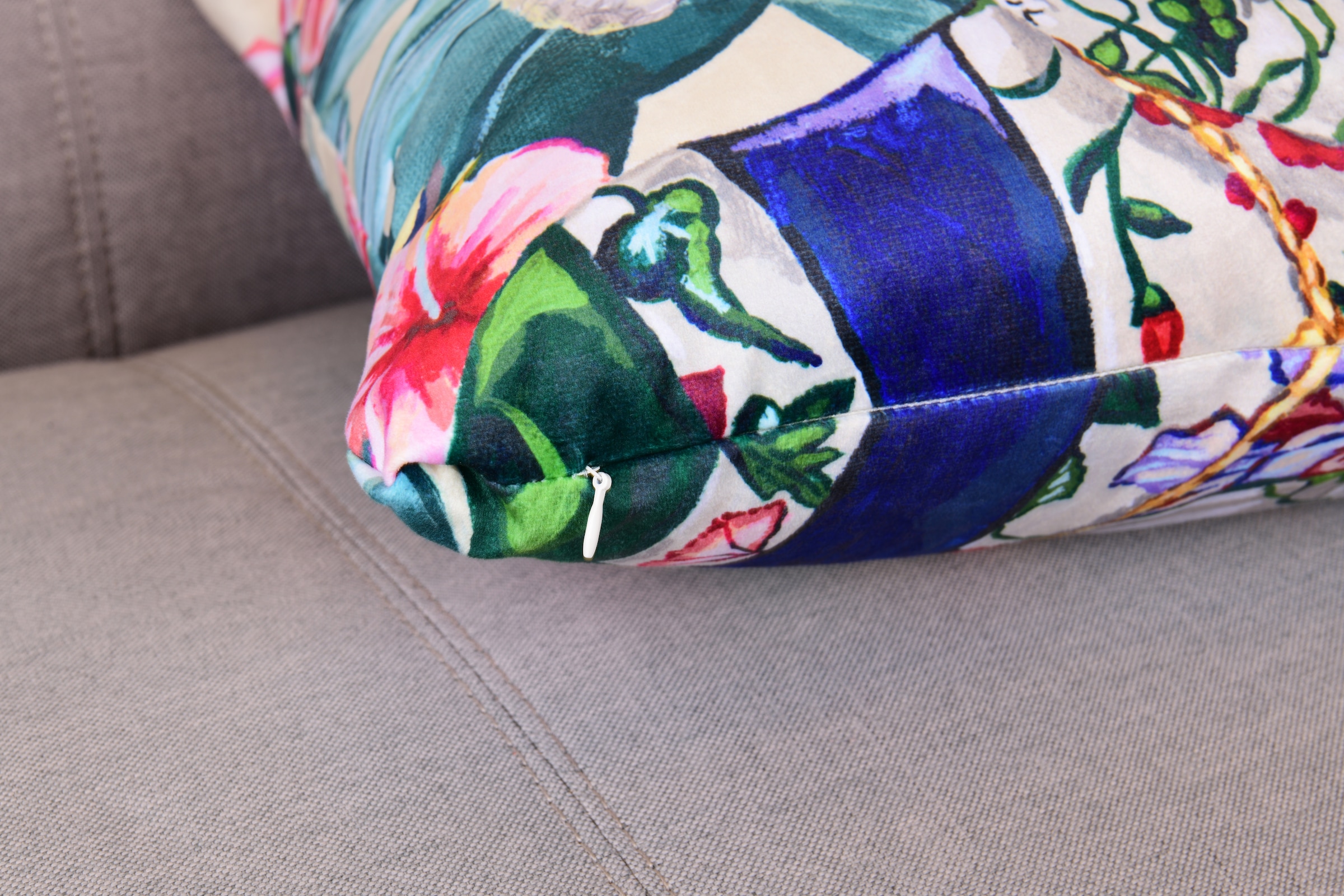 MIRRORS AND MORE Dekokissen »TIGRO« gemustert, Dekokissen mit Füllung