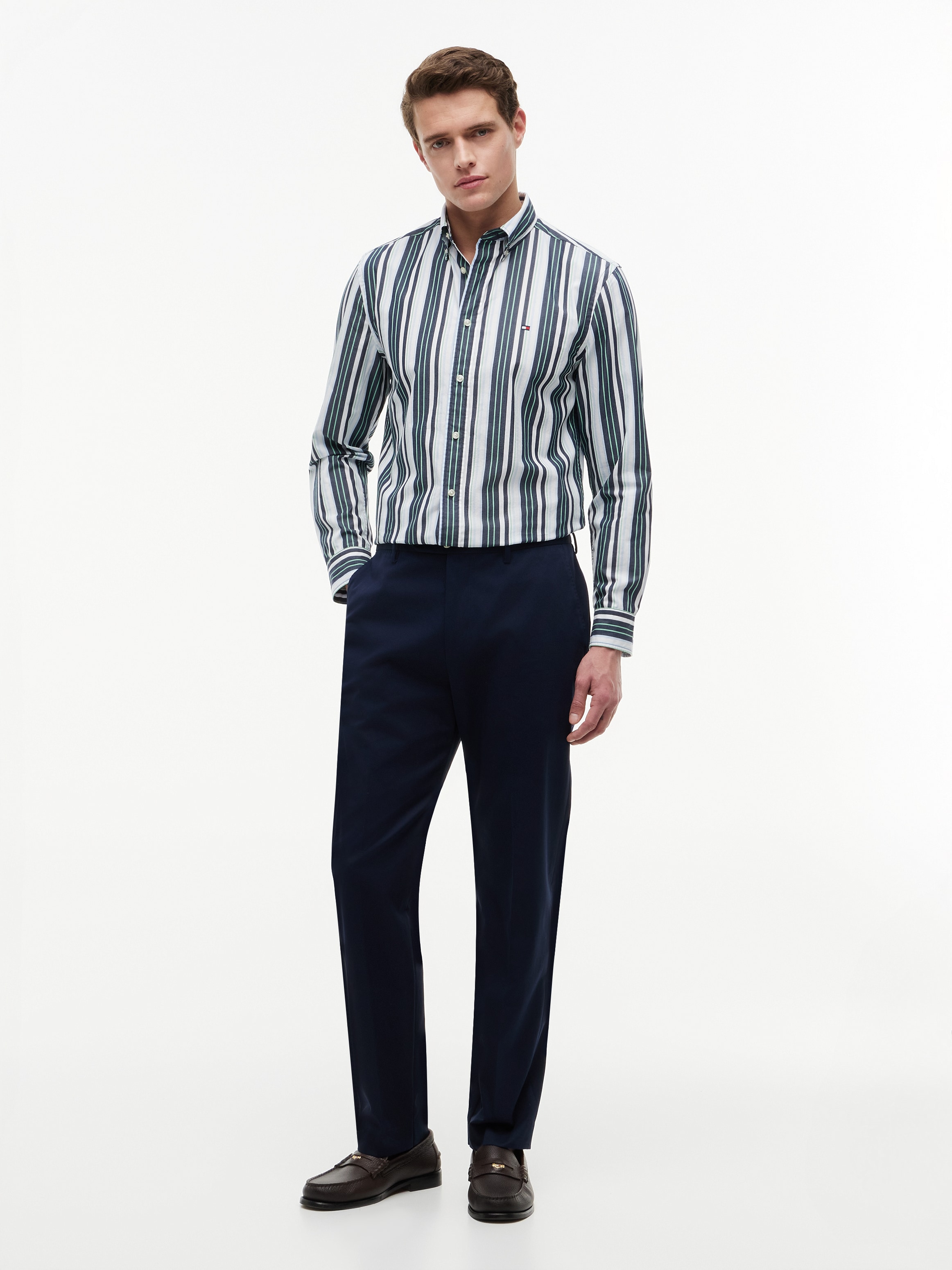 Tommy Hilfiger Langarmhemd »POPLIN MULTI STPE SHIRT« Regular Fit