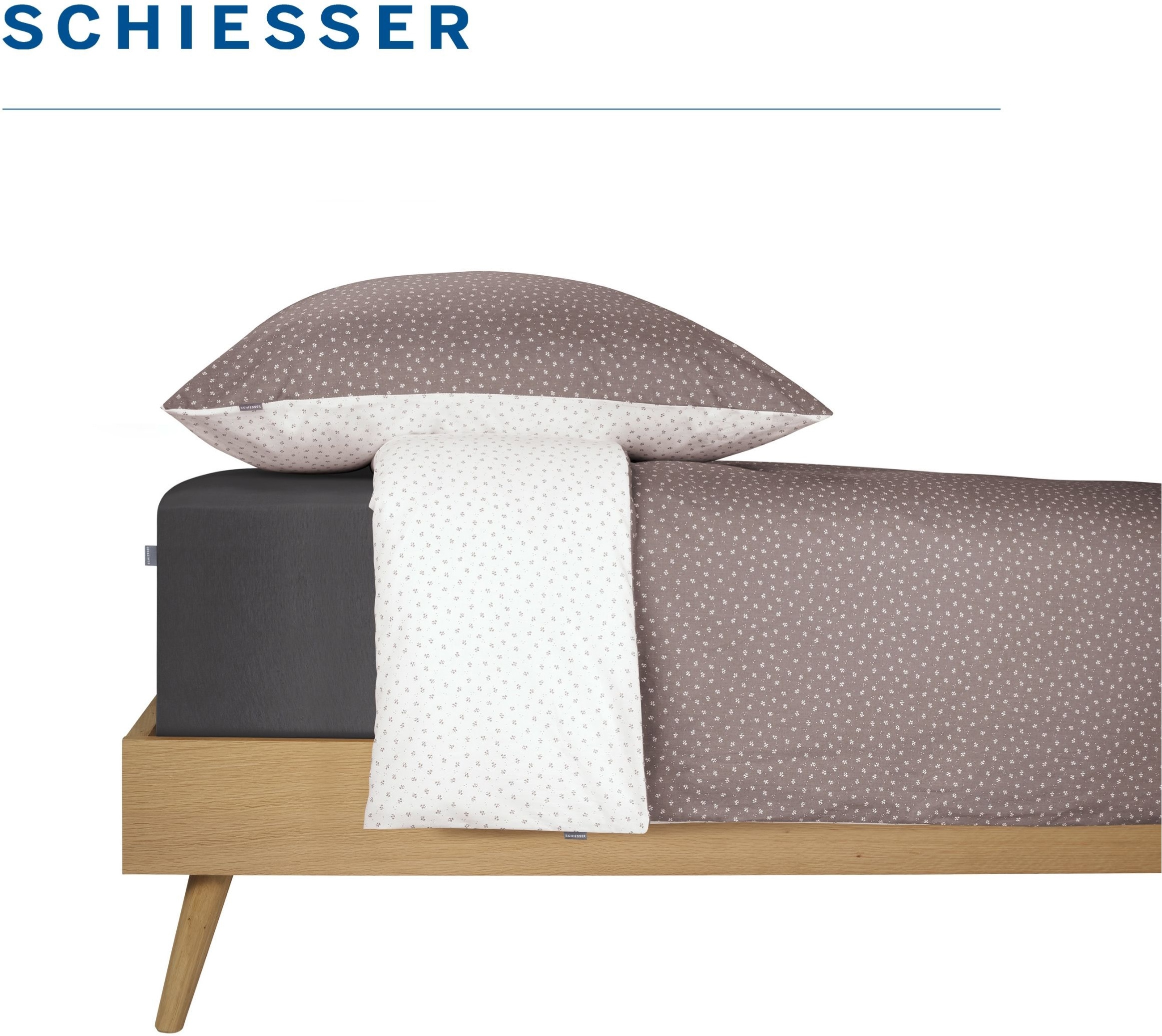 Schiesser Bettwäsche »Millie aus weicher Baumwolle mit filigranen Blüten« 2 Stk. OEKO-TEX® MADE IN GREEN