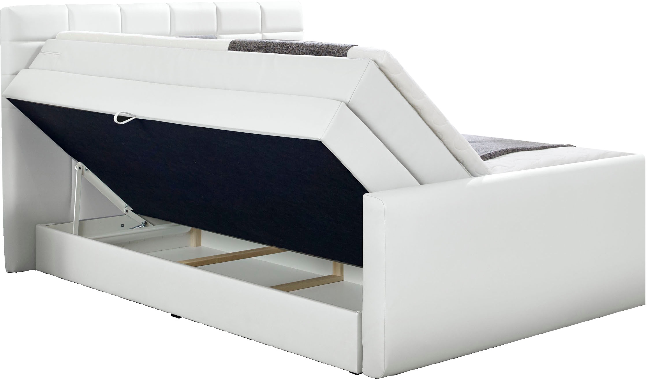 INOSIGN Boxspringbett »Lethbridge«, inkl. Bettkasten und Topper, zwei Matratzenarten in H2