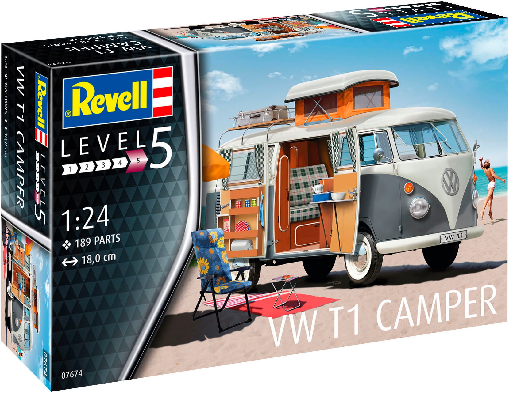Revell® Modellbausatz »VW T1 Camper«, Made in Europe