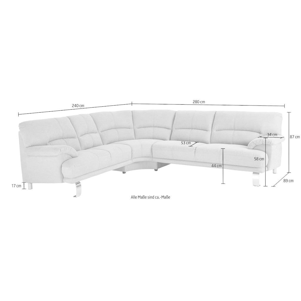 TRENDMANUFAKTUR Ecksofa »Cecilia II, L-Form«