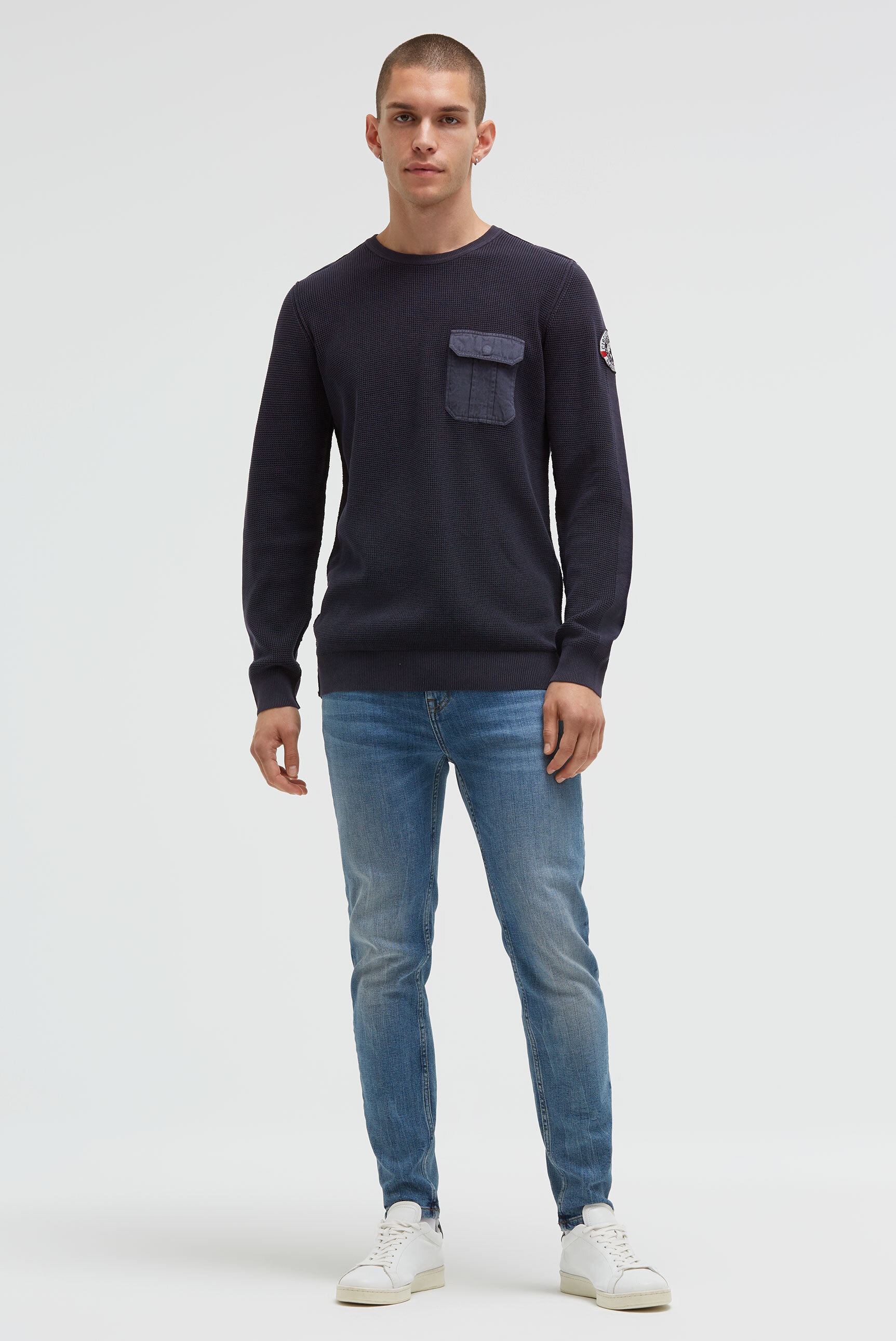 Thumbnail - CAMP DAVID Rundhalspullover mit nach außen gekehrten Nähten