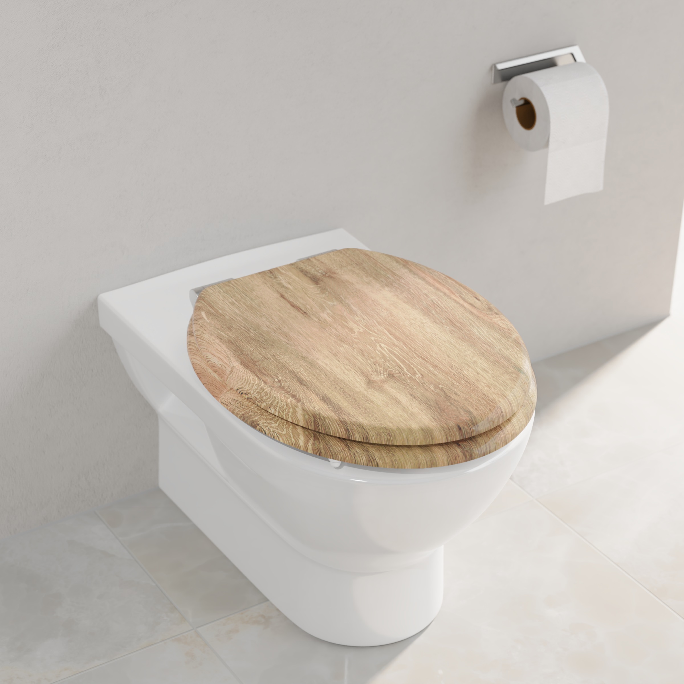 welltime WC-Sitz "Light Wood", mit Absenkautomatik, MDF, kratzfest günstig online kaufen