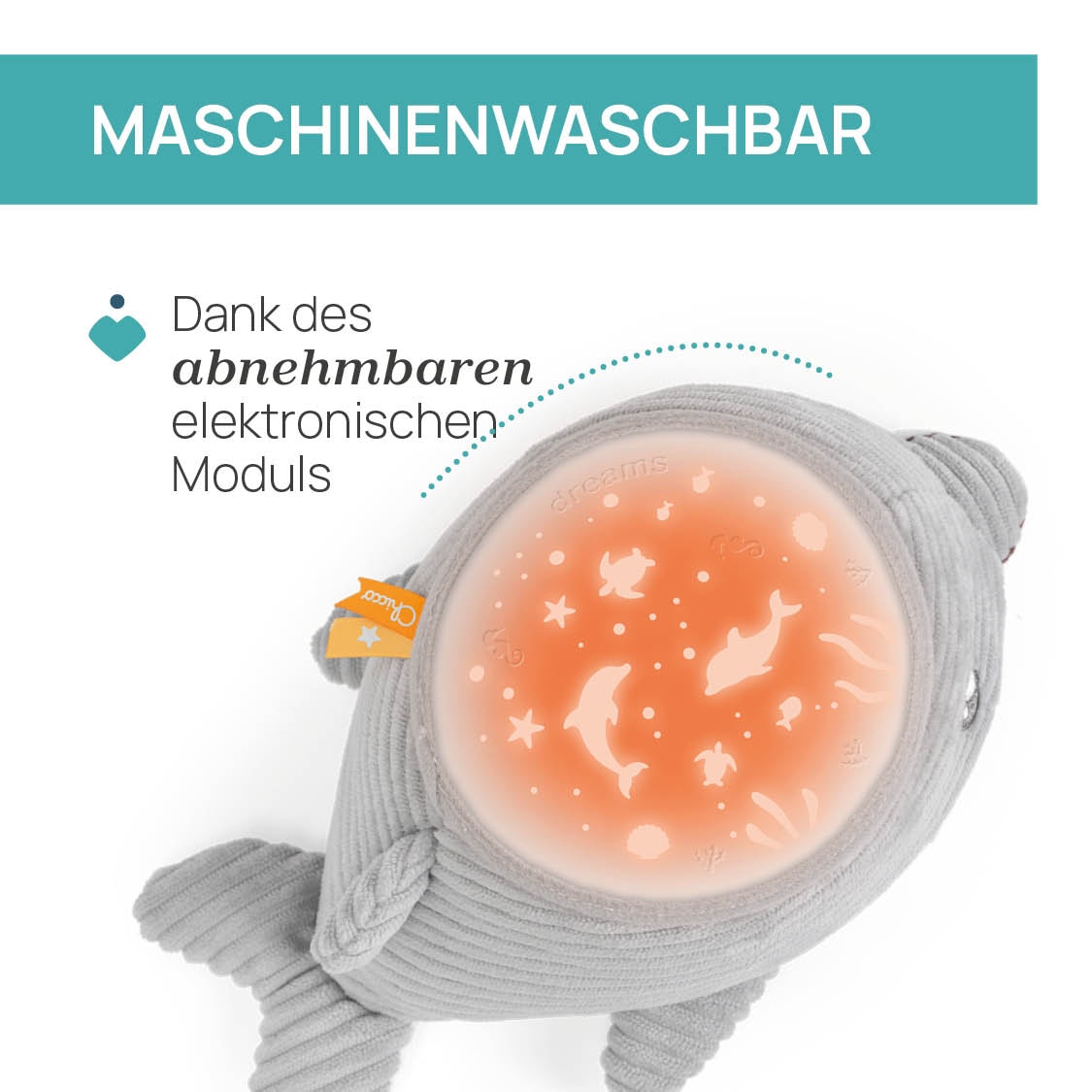 Chicco Nachtlicht »Delfin Nachtlicht<br>Projektor« Farbwechsler mit Projektor und Soundfunktion