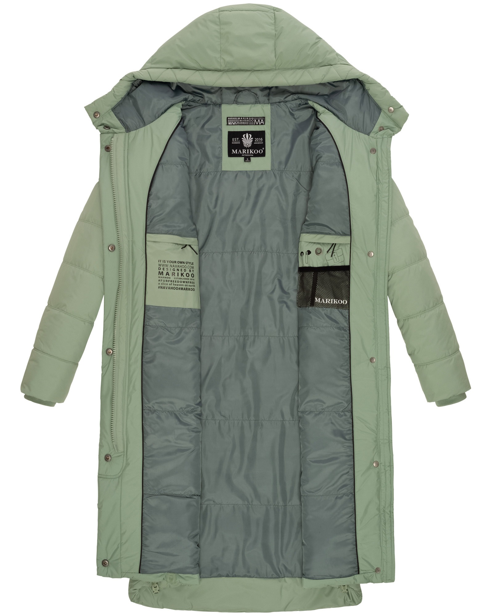 Marikoo Winterjacke »Soranaa«, langer Winter Mantel mit BAUR kaufen Kapuze für 