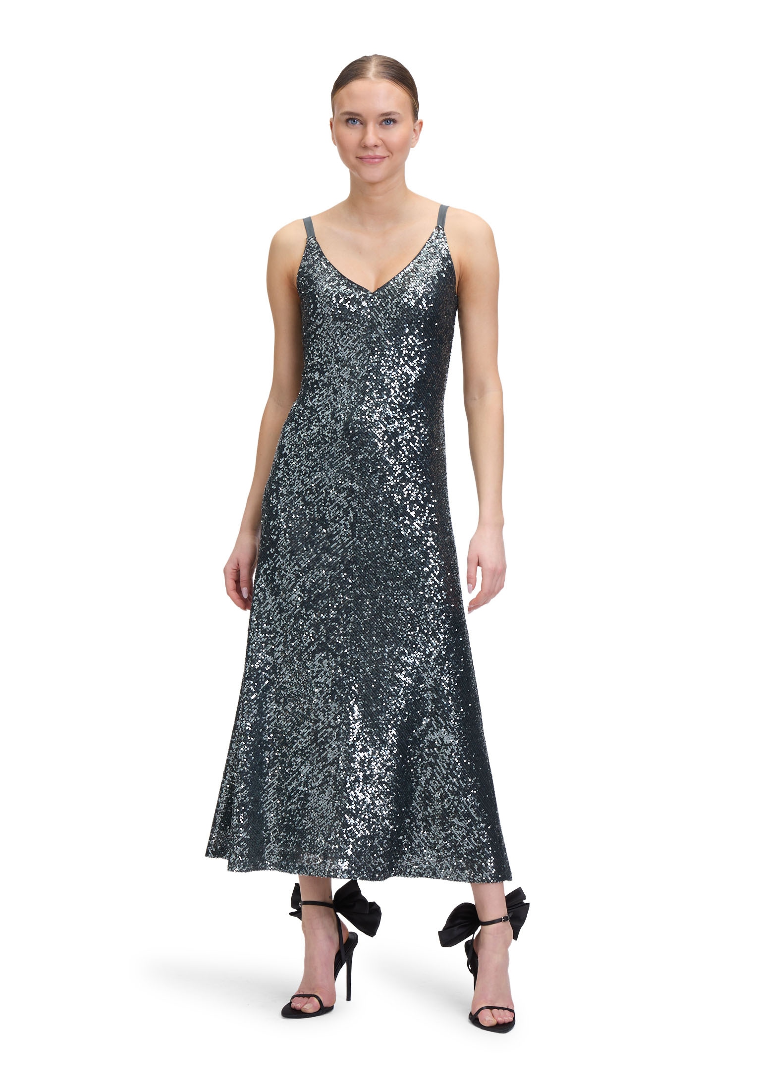 Vera Mont Abendkleid "Damen Abendkleid mit Pailletten" Ohne Tasche Glitzer günstig online kaufen