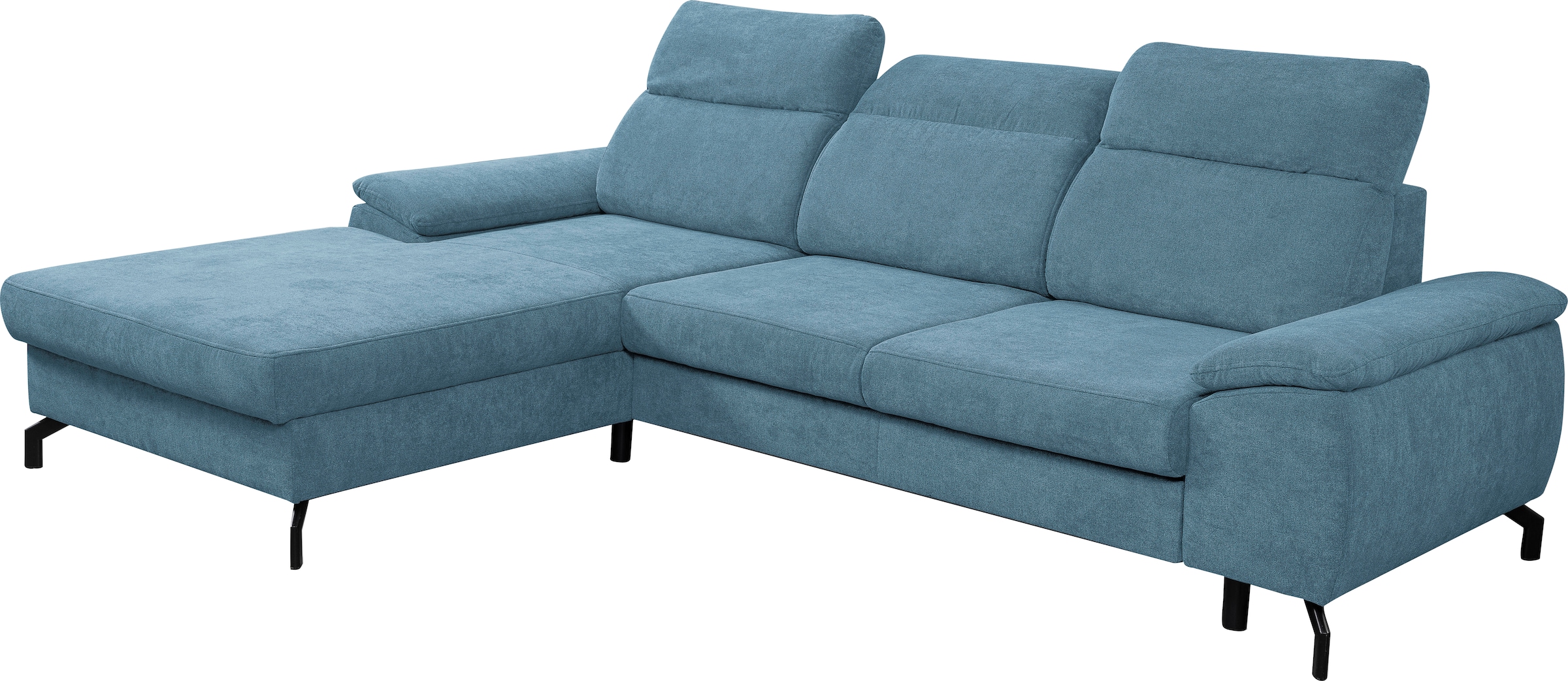 WERK2 Ecksofa »Panama L-Form«, Modernes Sofa mit Schlaffunktion, Bettkasten, Kopfteile verstellbar