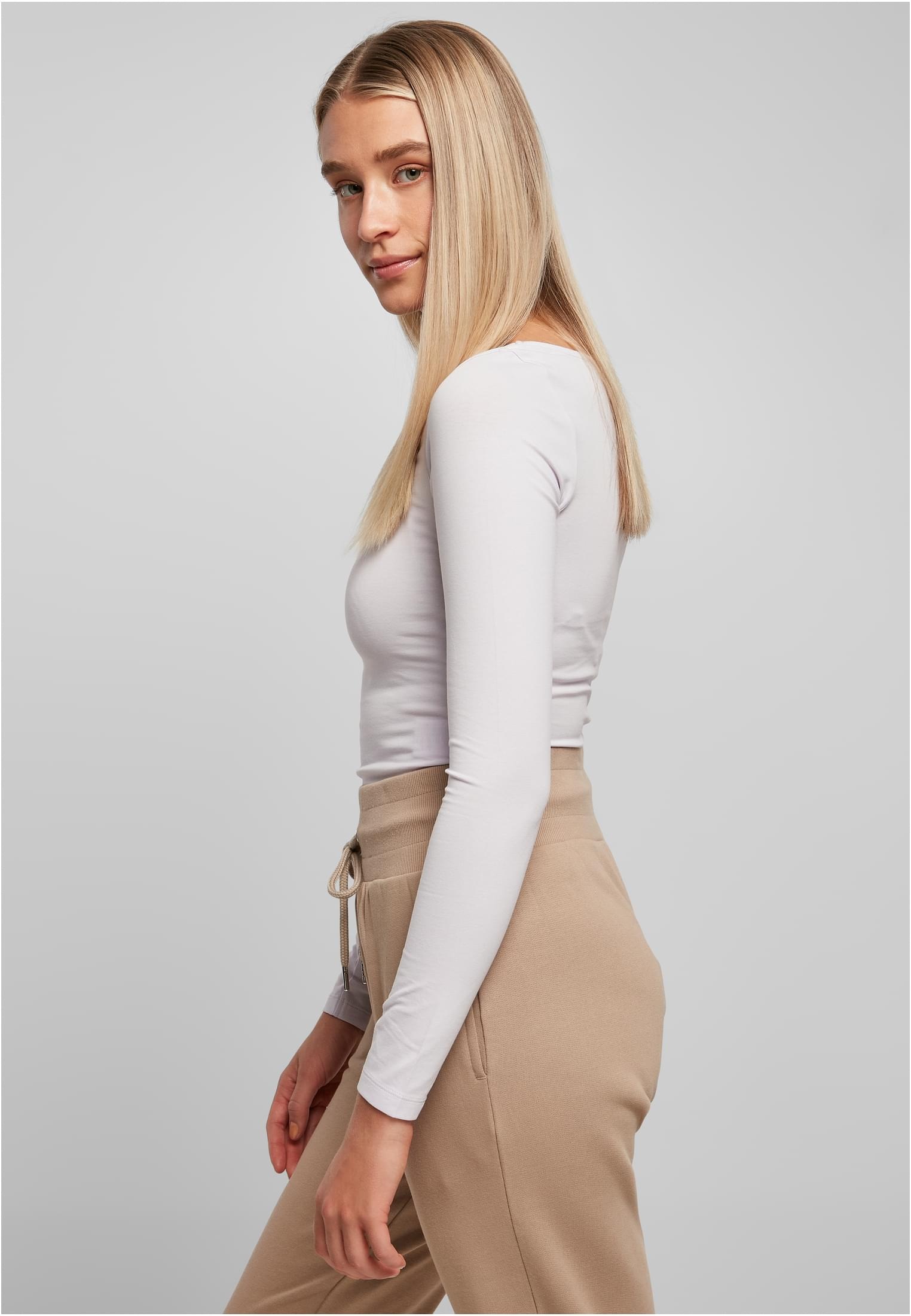 URBAN CLASSICS Langarmshirt »Urban Classics Damen Ladies Organic Longsleeve Body«, (1 tlg.)