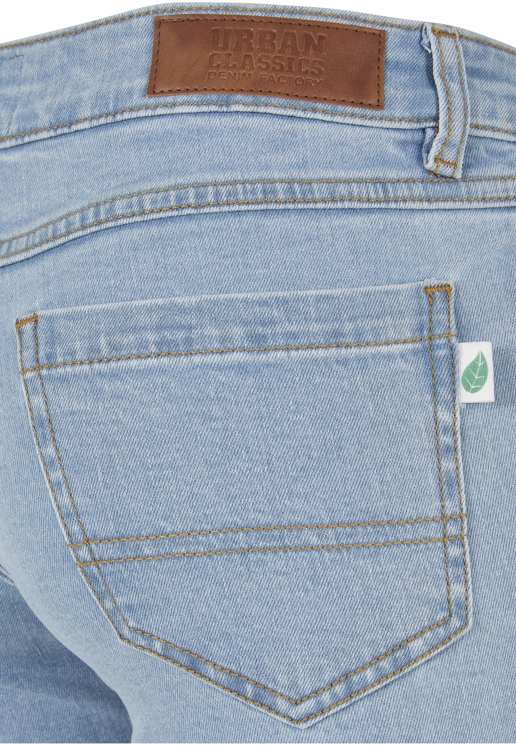 URBAN CLASSICS Bequeme Jeans »Urban Classics Damen Ladies Organic Low Waist Flared Denim«