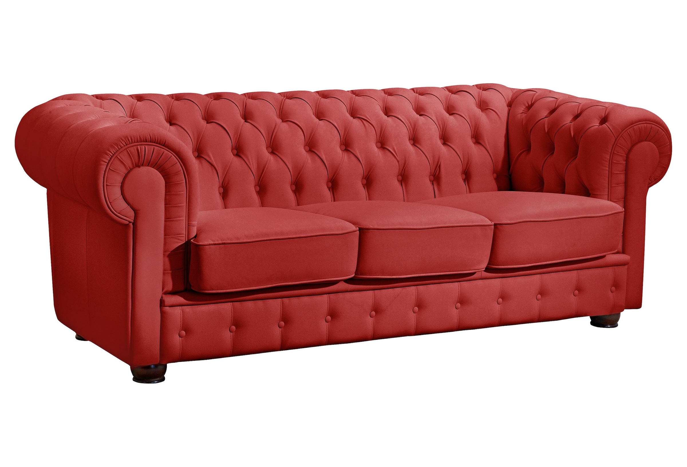 Max Winzer Chesterfield-Sofa "Windsor klassisch, modern und Retro Sofa, hoher Sitzkomfort,", mit edler Knopfheftung, 2-S