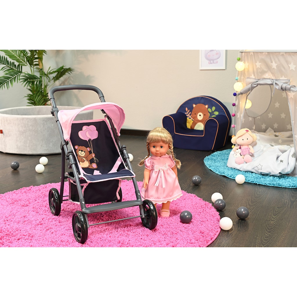 Knorrtoys® Puppenbuggy »Liba - Navy Pink Bear«