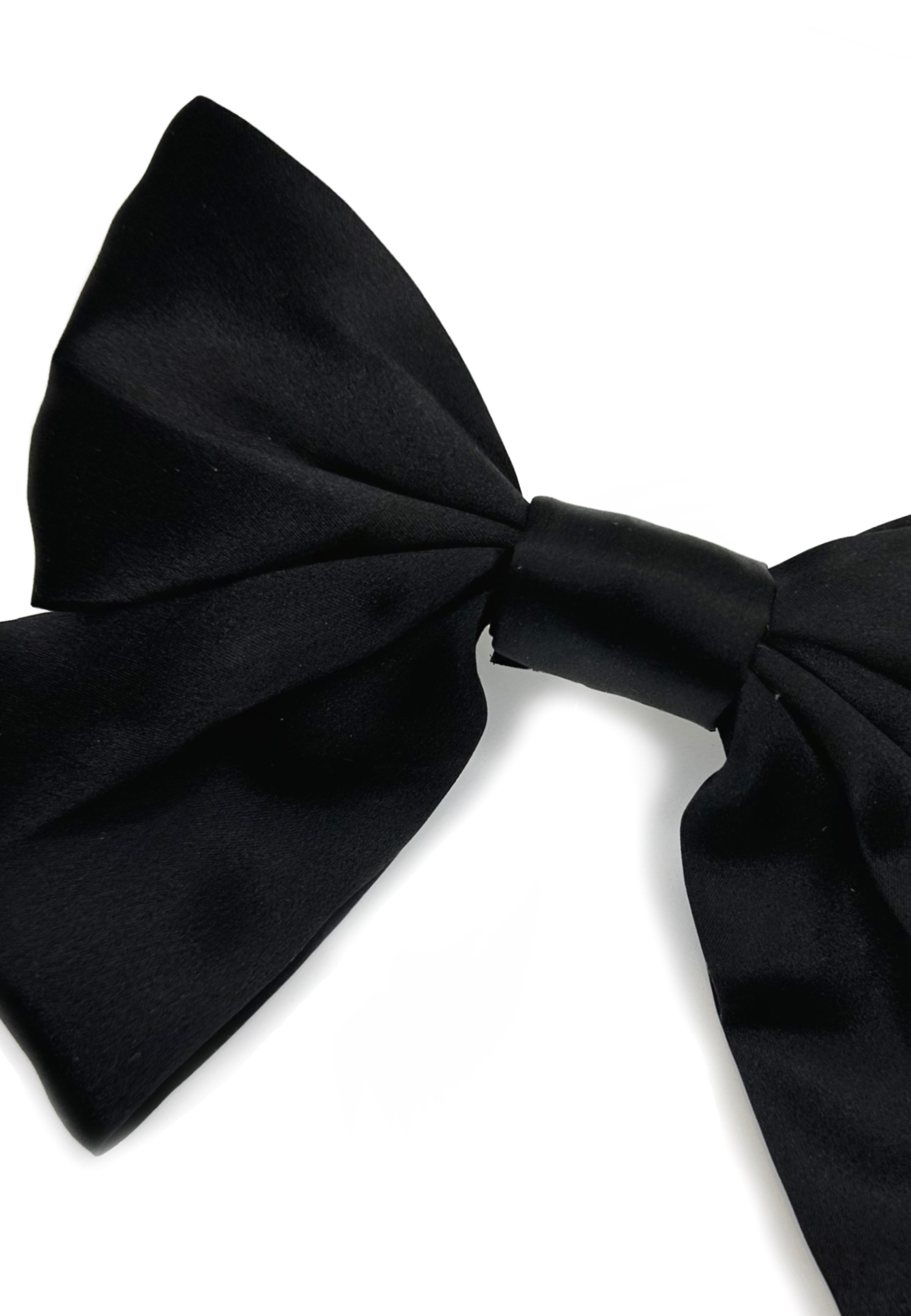 Filippa Firenze Silk Bow Hair Clip Black 2