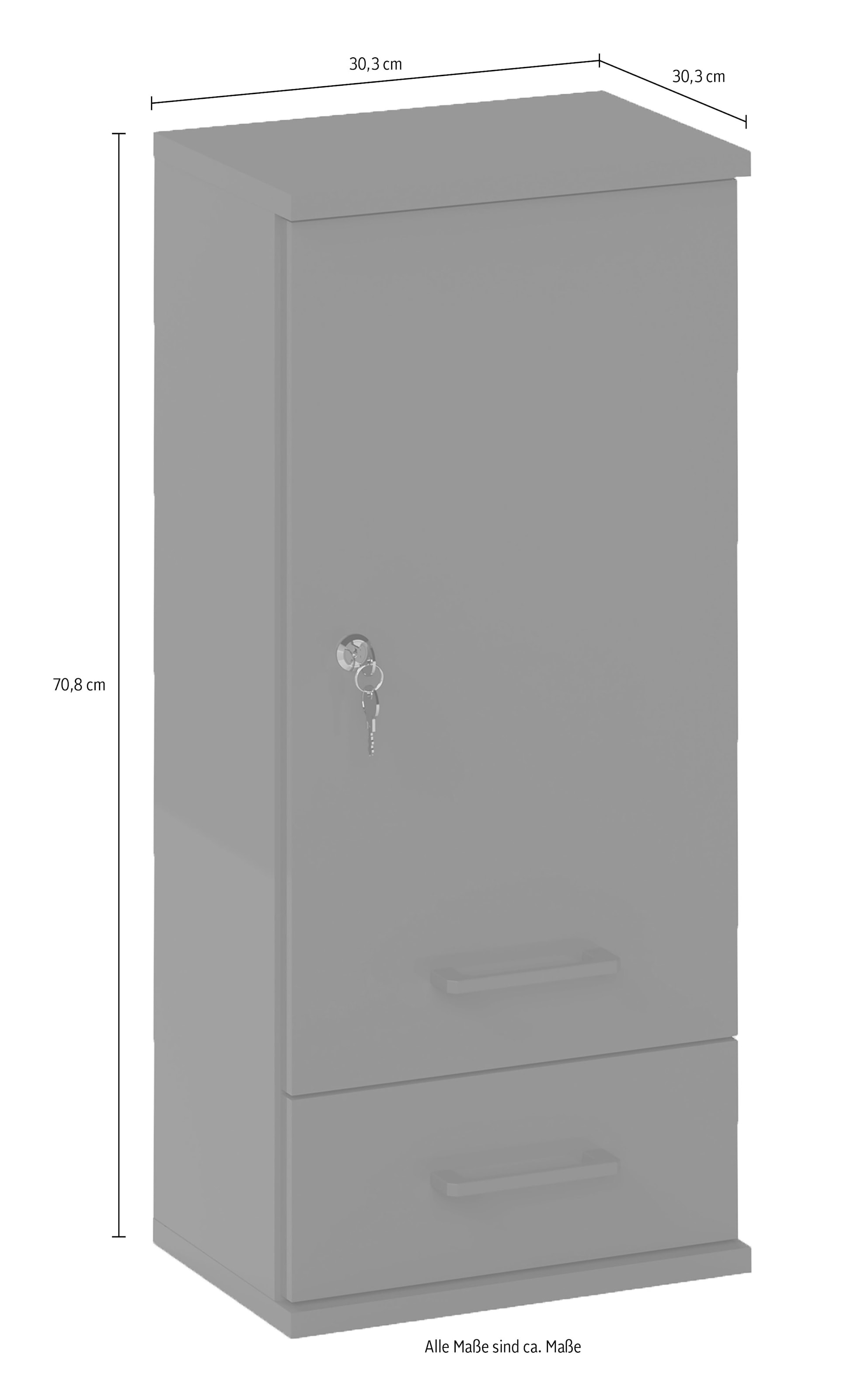 Schildmeyer Medizinschrank »Galeno, mit 3 verschiedenen Aufklebern, Breite 30 cm, Made in Germany« 1 Stk. tlg. Auswahl aus 3 verschiedenen Aufklebern zum Anbringen, Made in Germany