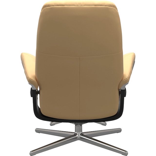 Stressless® Relaxsessel »Consul«, (Set, Relaxsessel mit Hocker), mit Hocker,  mit Cross Base, Größe S, M & L, Holzakzent Schwarz kaufen | BAUR