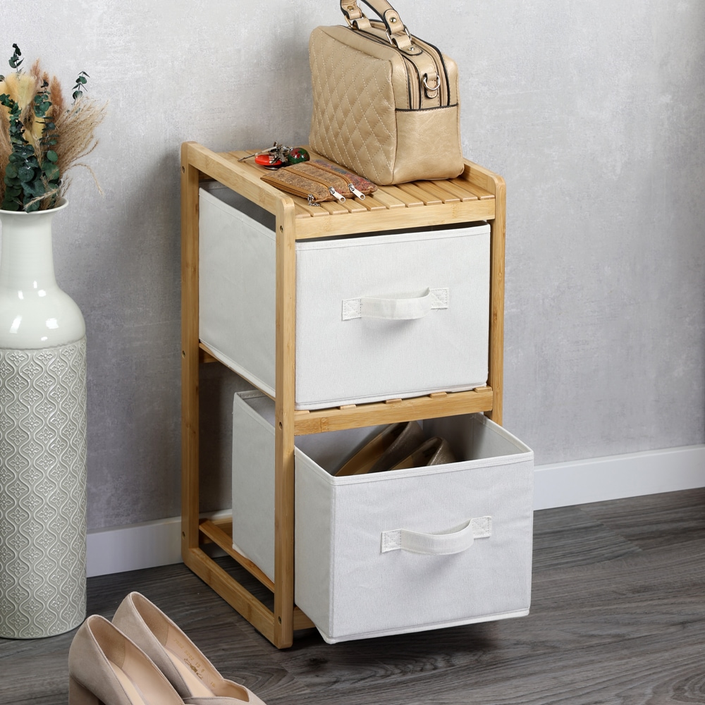 KESPER® Regal »Aufbewahrungsregal mit 2 Boxen, Bambus, FSC« 1 Stk. tlg.