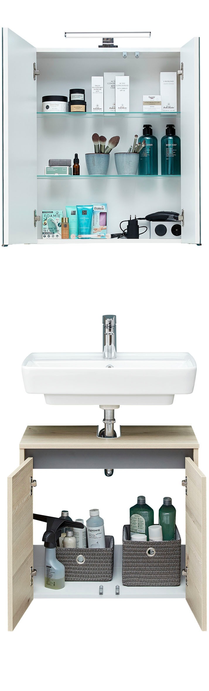 Saphir Badmöbel-Set »Quickset 393«, (Komplett-Set, 2 St.)