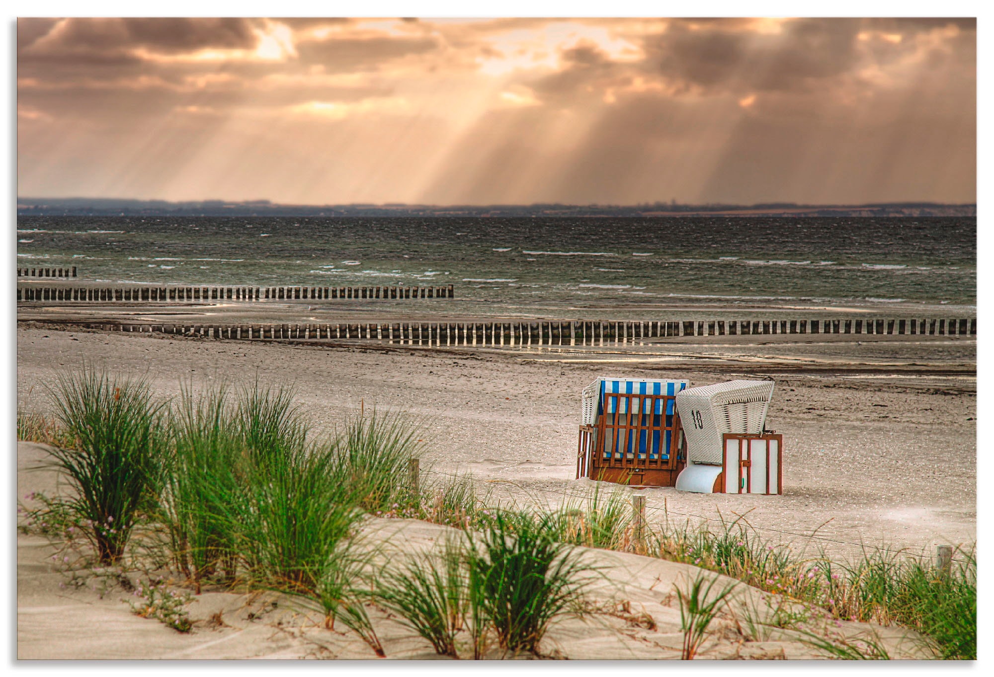 Artland Wandbild "Schwarzer Busch Strand auf Insel Poel" Strand 1 Stk. tlg. als Alubild, Leinwandbild in verschied. Größen