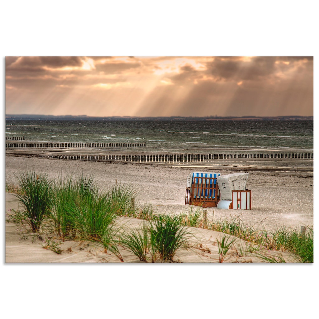 Artland Wandbild »Schwarzer Busch Strand auf Insel Poel«, Strand, (1 St.)