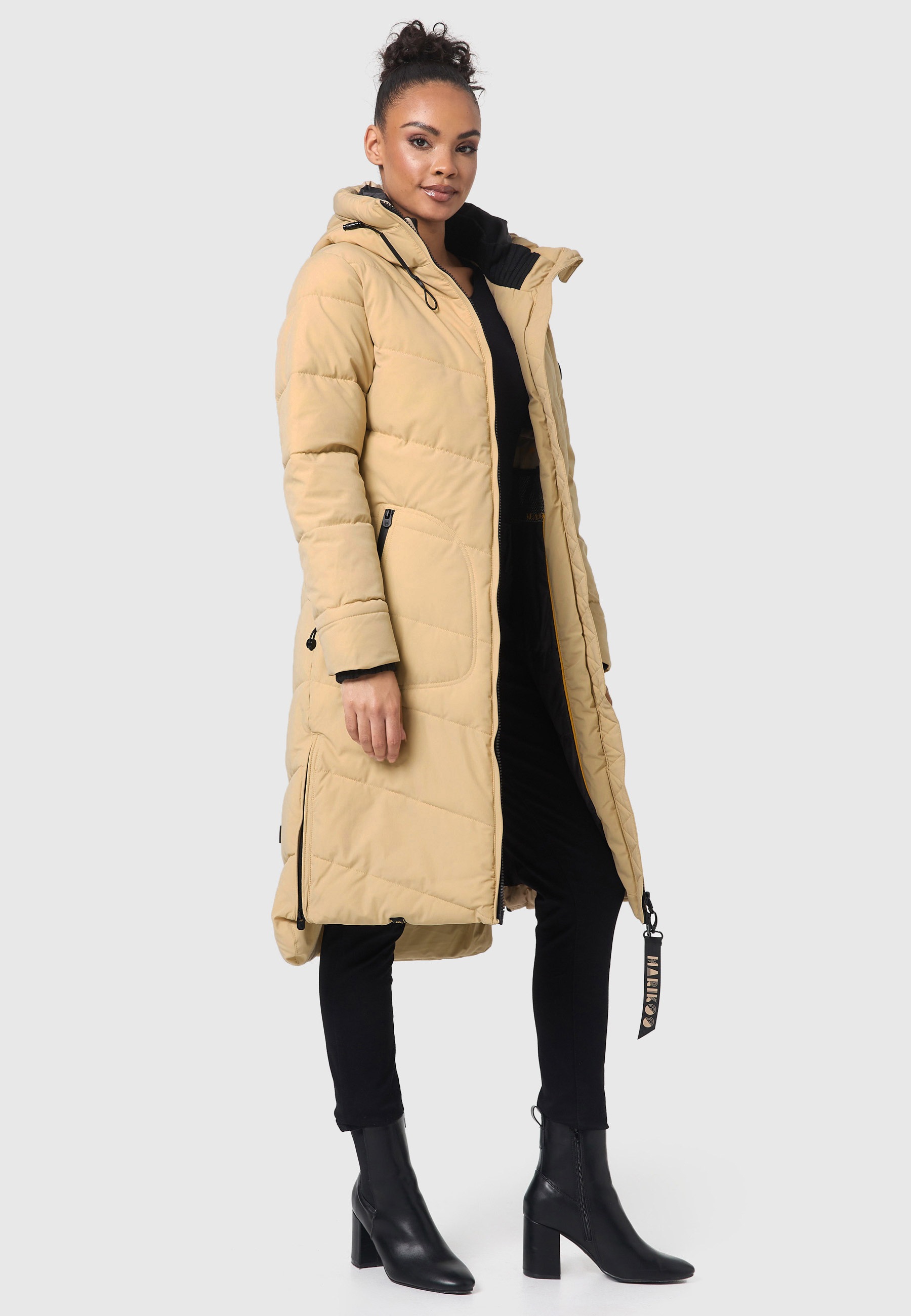 Thumbnail - Marikoo Winterjacke "Benikoo", langer Winter Mantel gesteppt