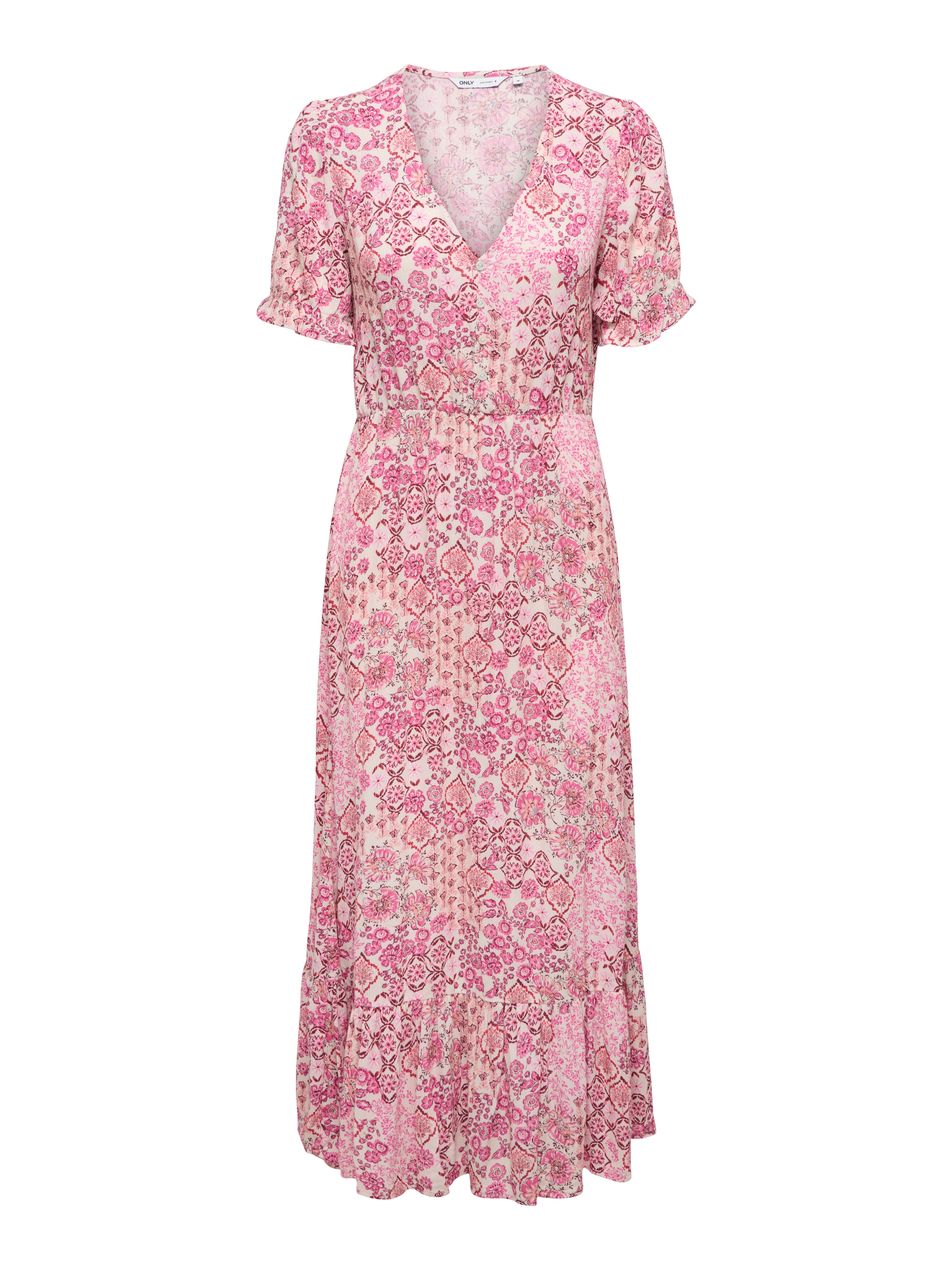 ONLY Maxikleid »ONLCHIANTI S/S LONG DRESS WVN NOOS« Viskose, regular fit