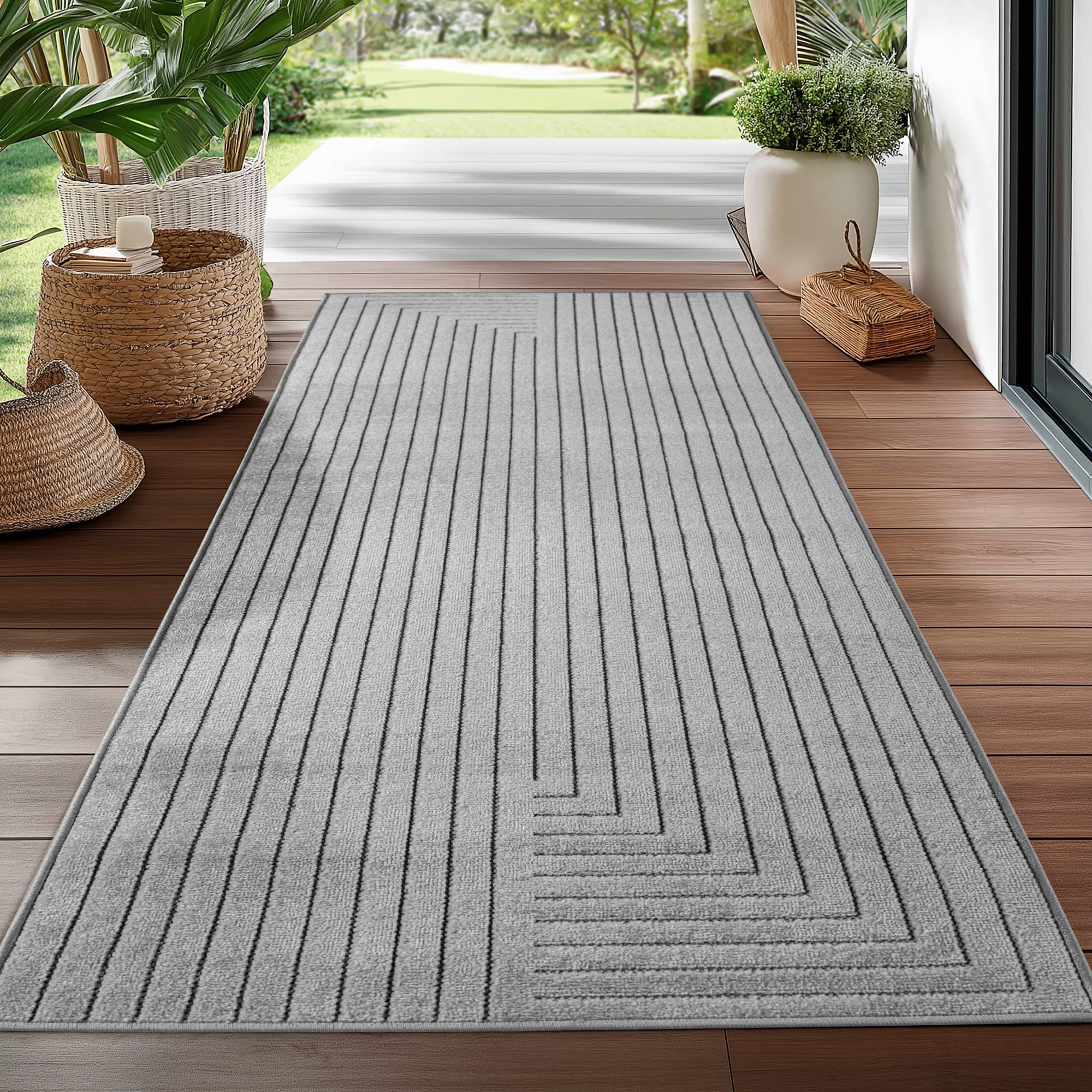 Ayyildiz Teppiche Outdoorteppich "NOVA 1202, auch als Läufer und Rund" rechteckig 8 mm Höhe Material aus schmutzabweisendem Polypropylen, In-/Outdoor geeignet
