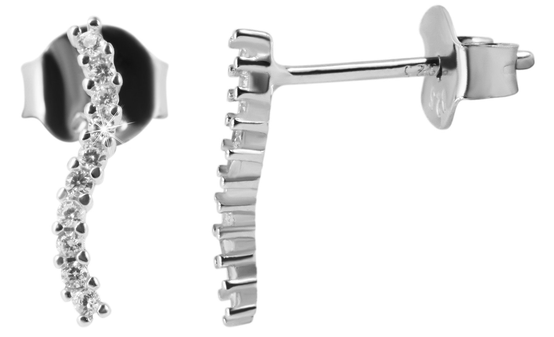 Adelia´s Paar Ohrhänger "Ohrringe – Ohrstecker aus 925 Silber mit Zirkonia" Ein Geschenk, das Freude macht
