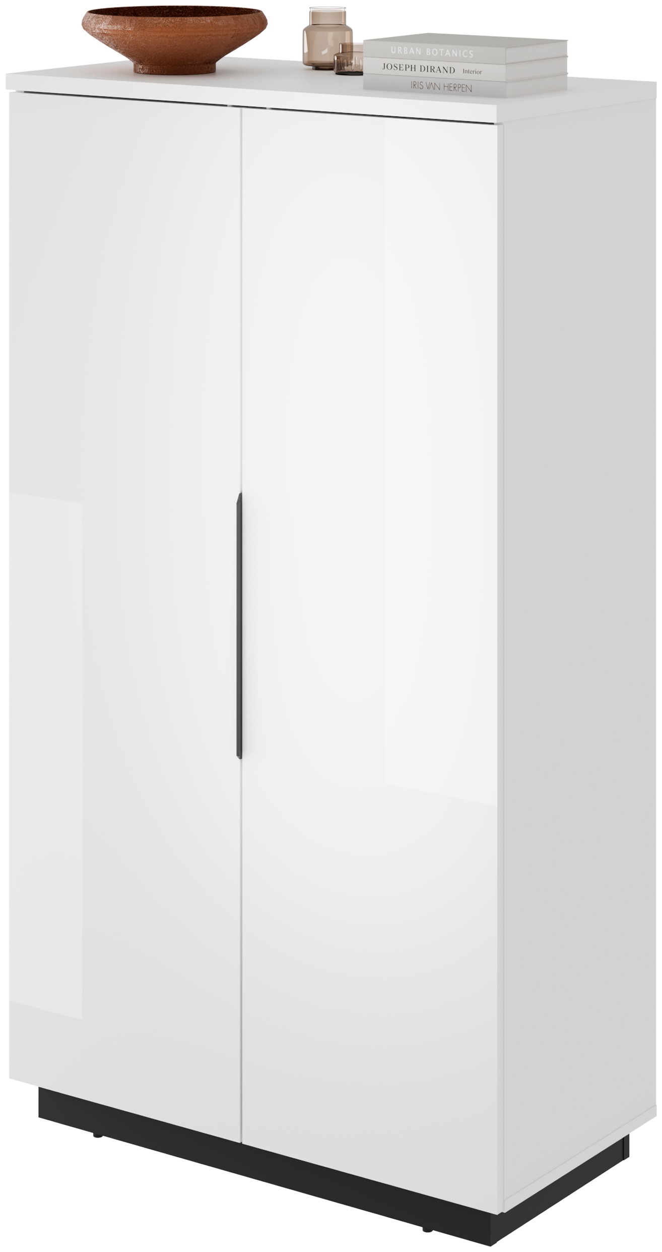 Home affaire Highboard »Tuluza, Breite 80 cm, moderne Hochkommode mit geräumiger Stauraum« Hochschrank viel Stauraum, Einlegeböden verstellbar, Hochglanzfront