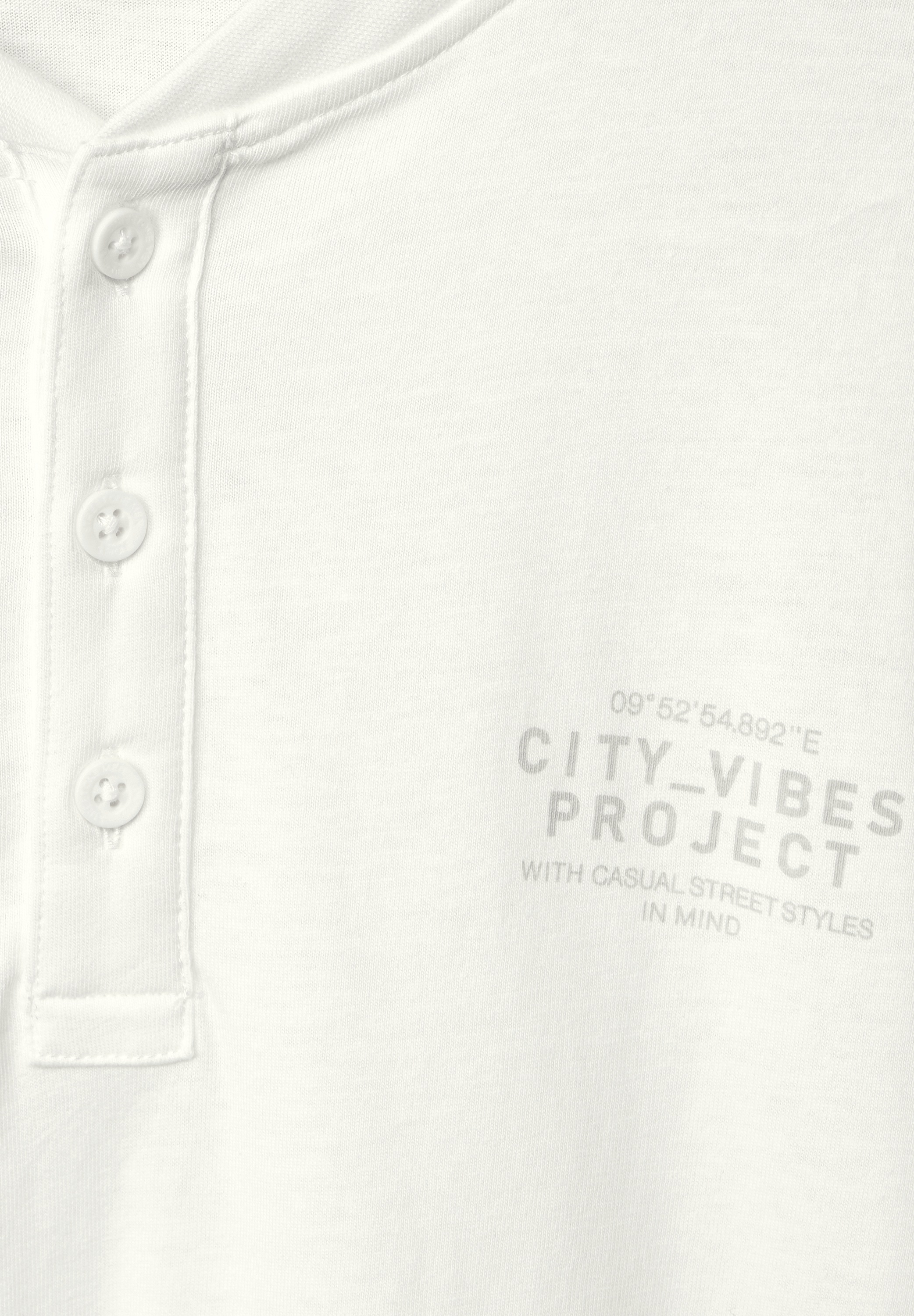 STREET ONE MEN Langarmshirt, mit Knopfleiste