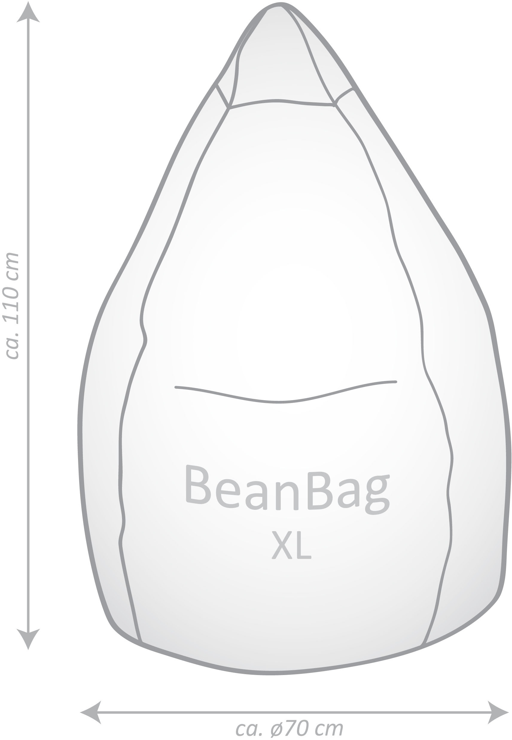 Magma Heimtex Sitzsack »Beanbag SOFTY XL«, (1 St.)