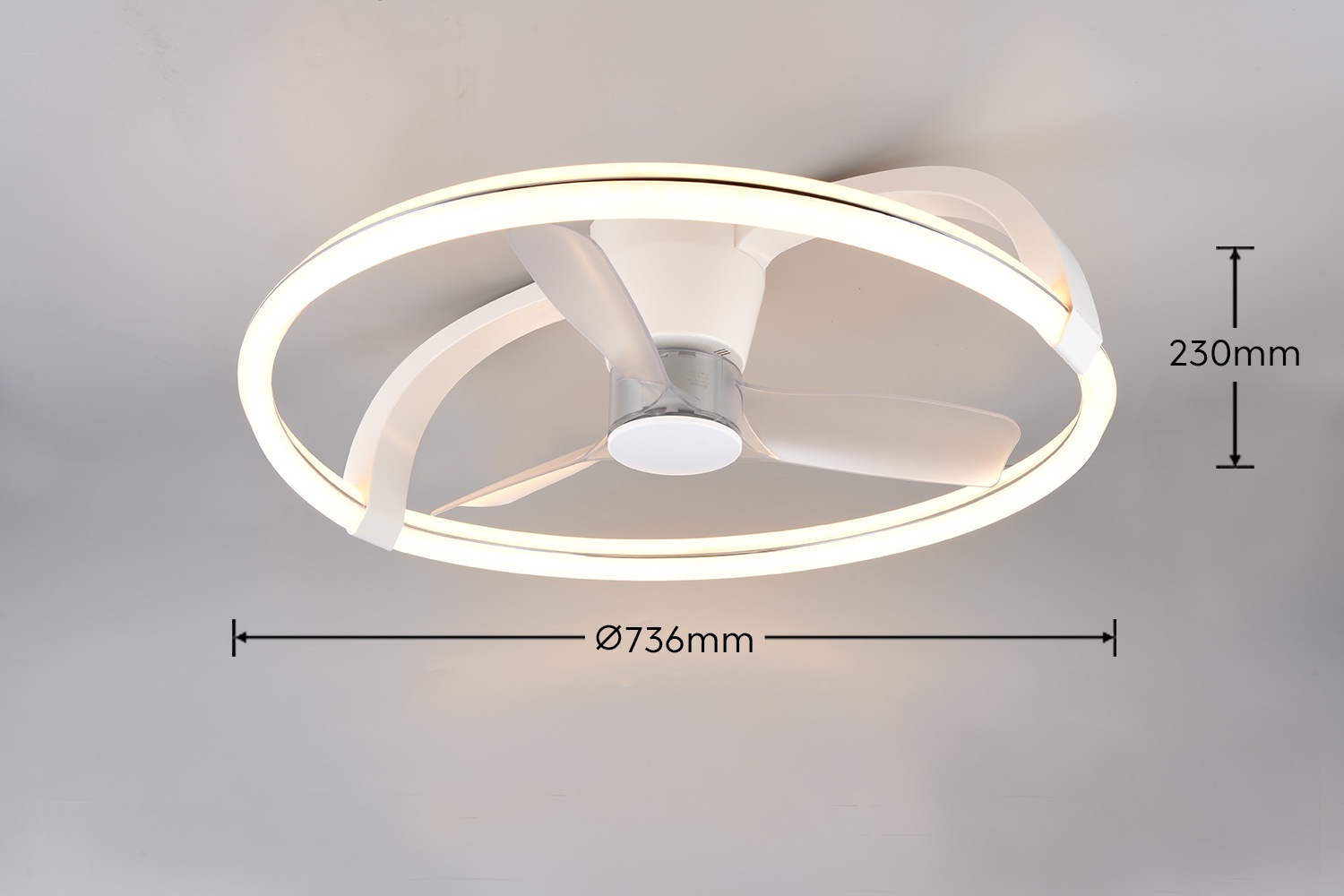 REALITY Leuchten LED Deckenleuchte »STOCKHOLM mit Ventilator, Deckenventilator mit Licht inklFernbedienung«, 1 flammig, Leuchtmittel LED-Board | LED fest integriert, 6 Geschwindigkeiten Timer Vor- & Rücklauf LED dimmbar CCT Nachtlicht