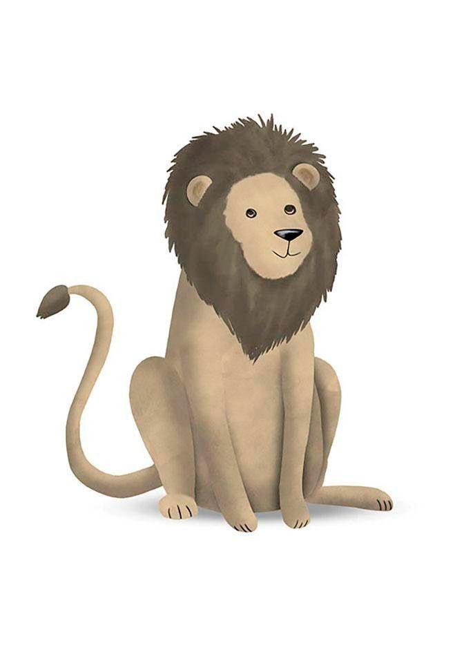 Komar Poster »Cute Animal Lion«, Tiere, (1 St.), Kinderzimmer, Schlafzimmer,  Wohnzimmer | BAUR