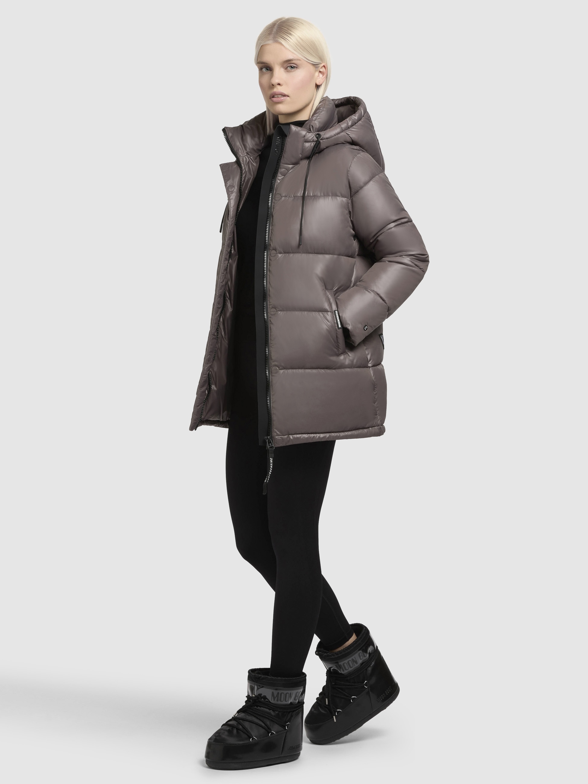 khujo Steppjacke »WORD3 SATIN«, mit Kapuze