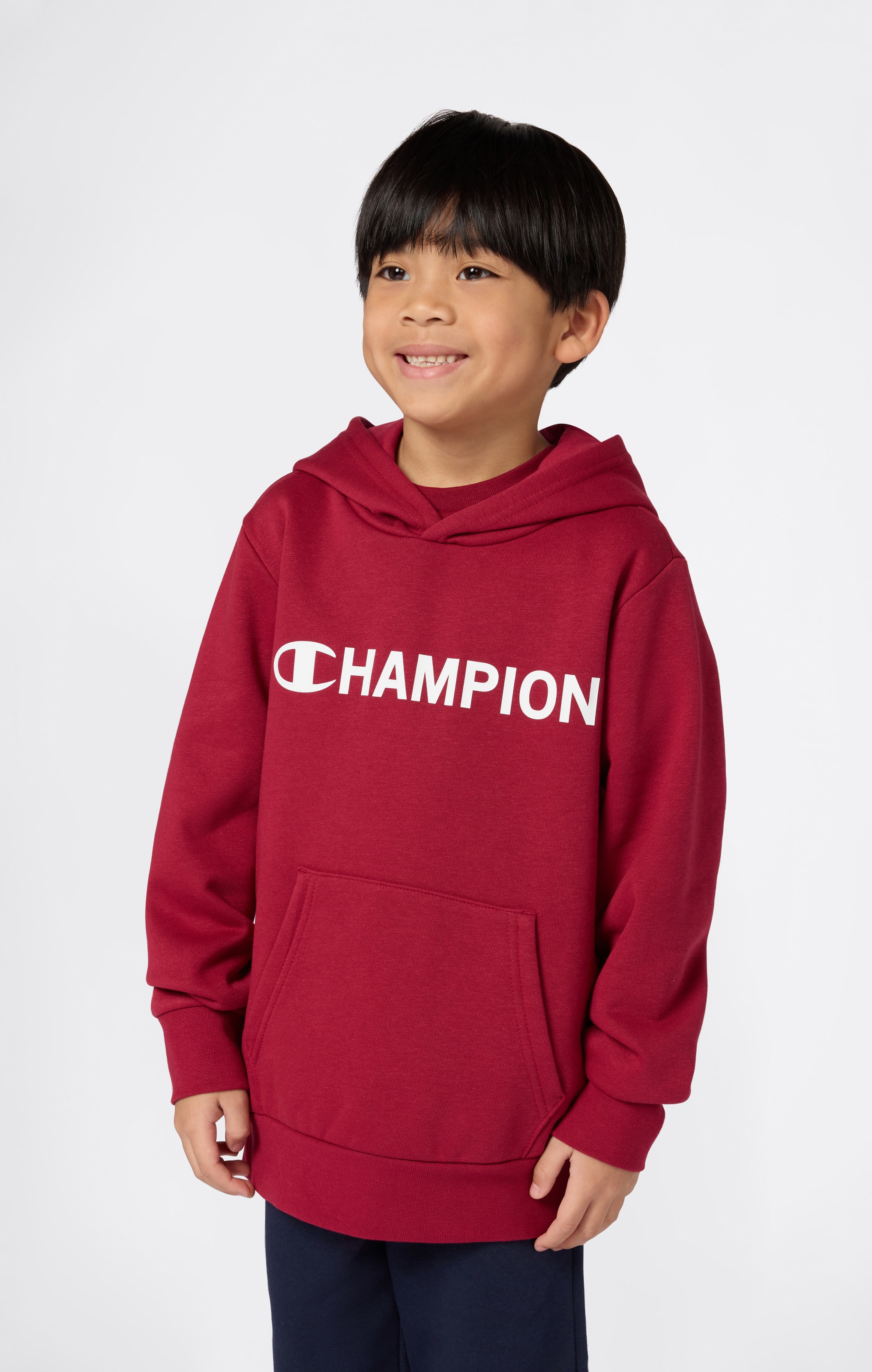 Kapuzensweatshirt CHAMPION "SPORTWEAR HOODIE Standard Fit", Jungen, Gr. L (152/158), din, Obermaterial: 54% Baumwolle, 46% Polyester, Sweatshirts