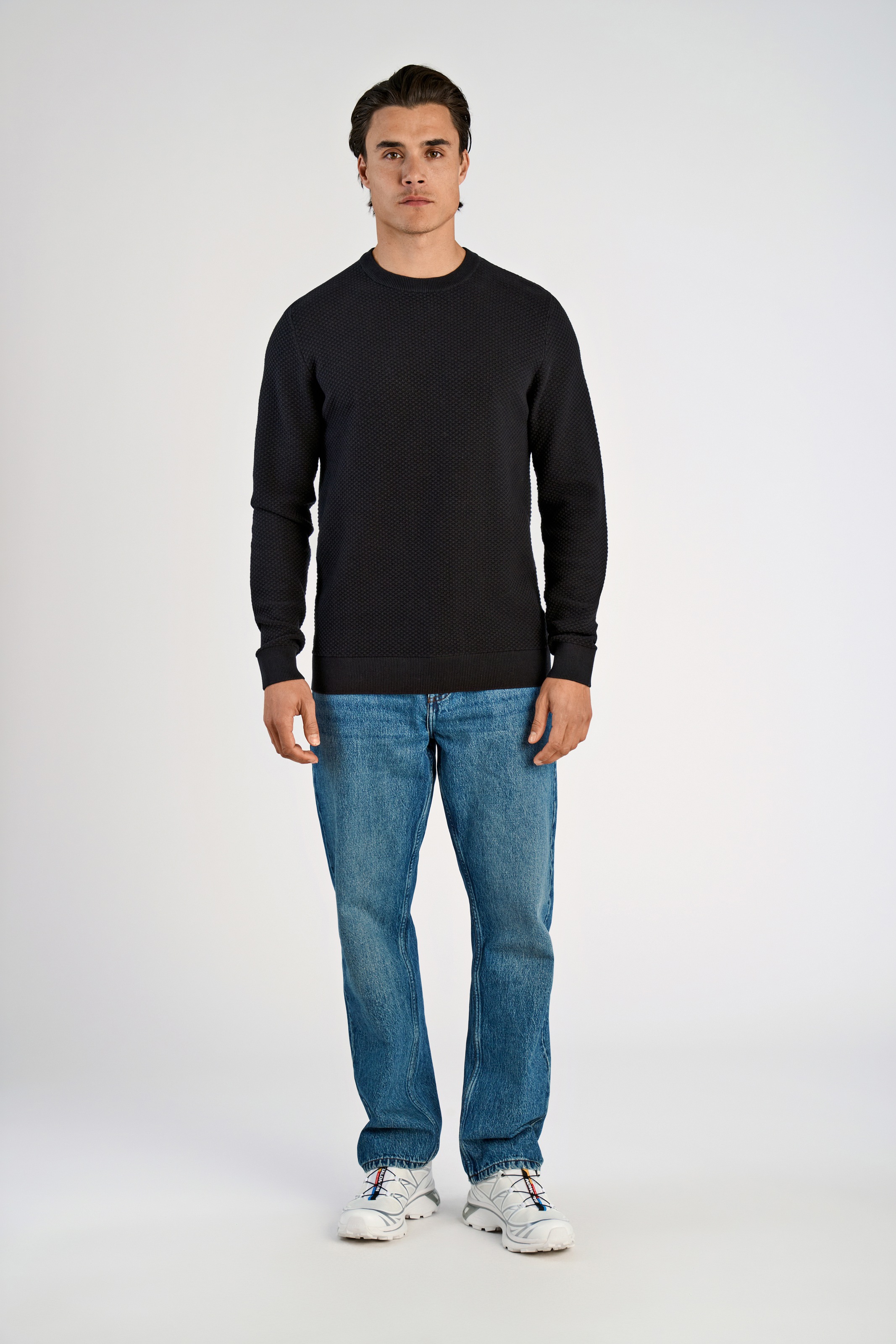 Thumbnail - LINDBERGH Strickpullover mit Rundhals und aus reiner Baumwolle