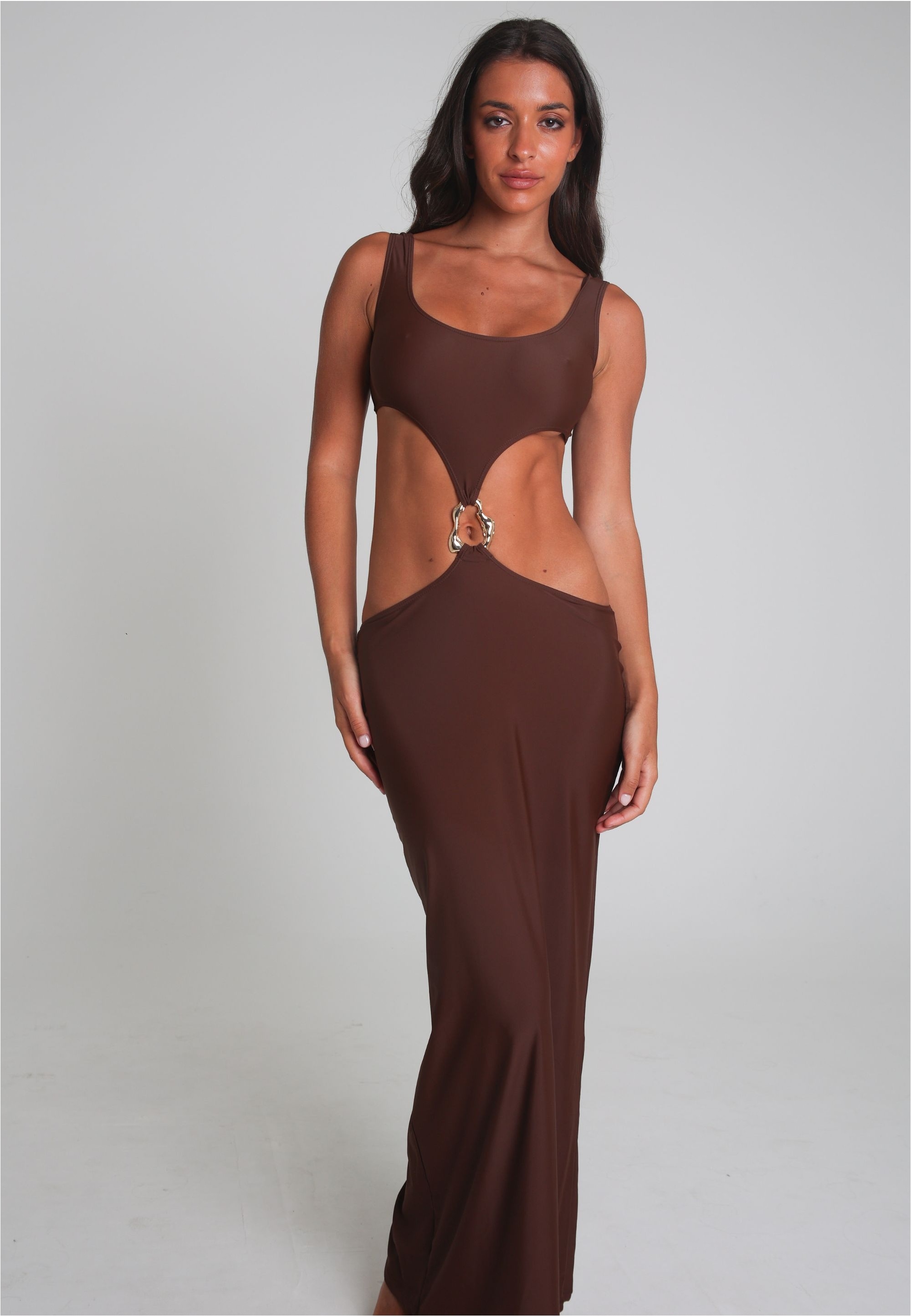 Moda Minx Jerseykleid »Irregular Hoop Long Dress«, (1 tlg.), mit tollen Cut-Outs