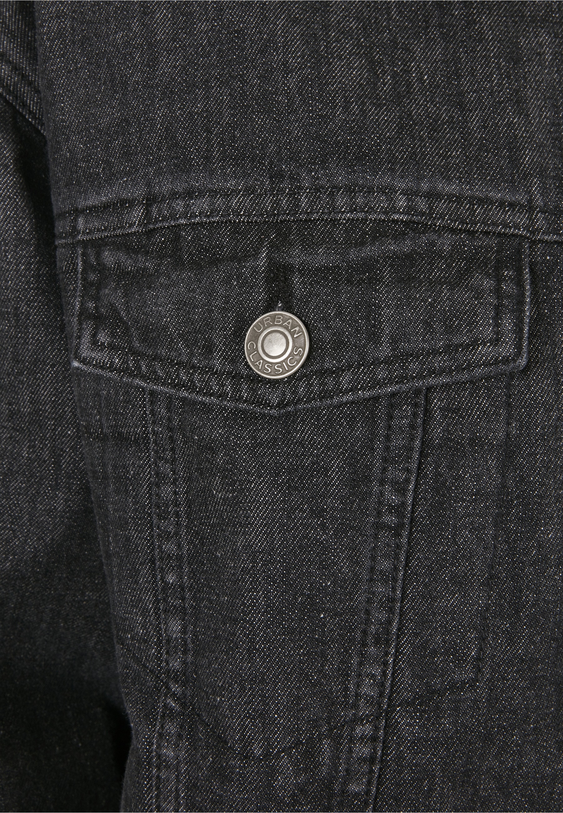 URBAN CLASSICS Jeansjacke »Urban Classics Damen Ladies Oversized Sherpa Denim Jacket« 1 Stk. tlg. ohne Kapuze