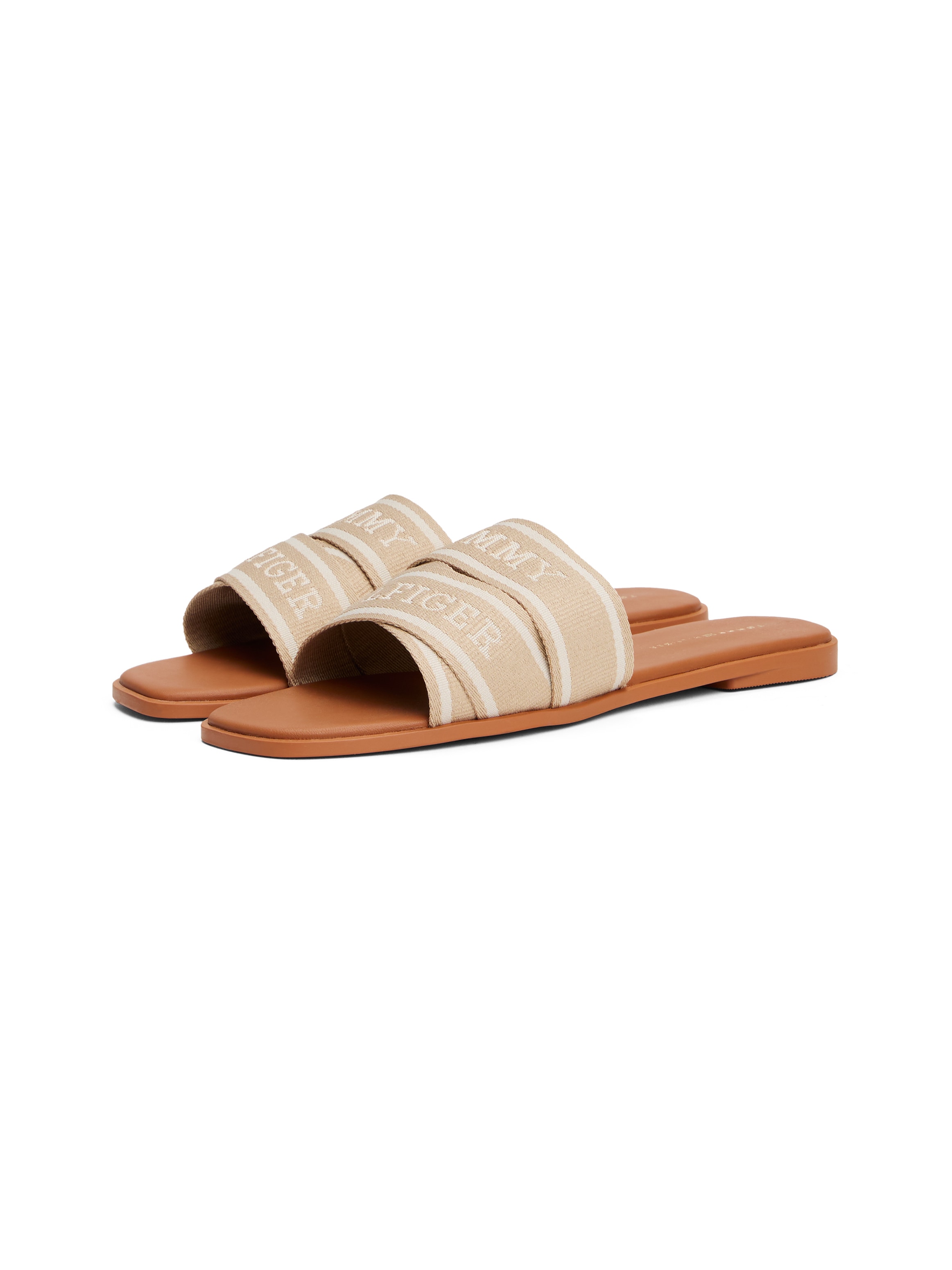 Tommy Hilfiger Pantolette »TOMMY HILFIGER WEBBING MULE«, Blockabsatz, Sommerschuh, Bequemschuh, Flats mit Logoschriftzug